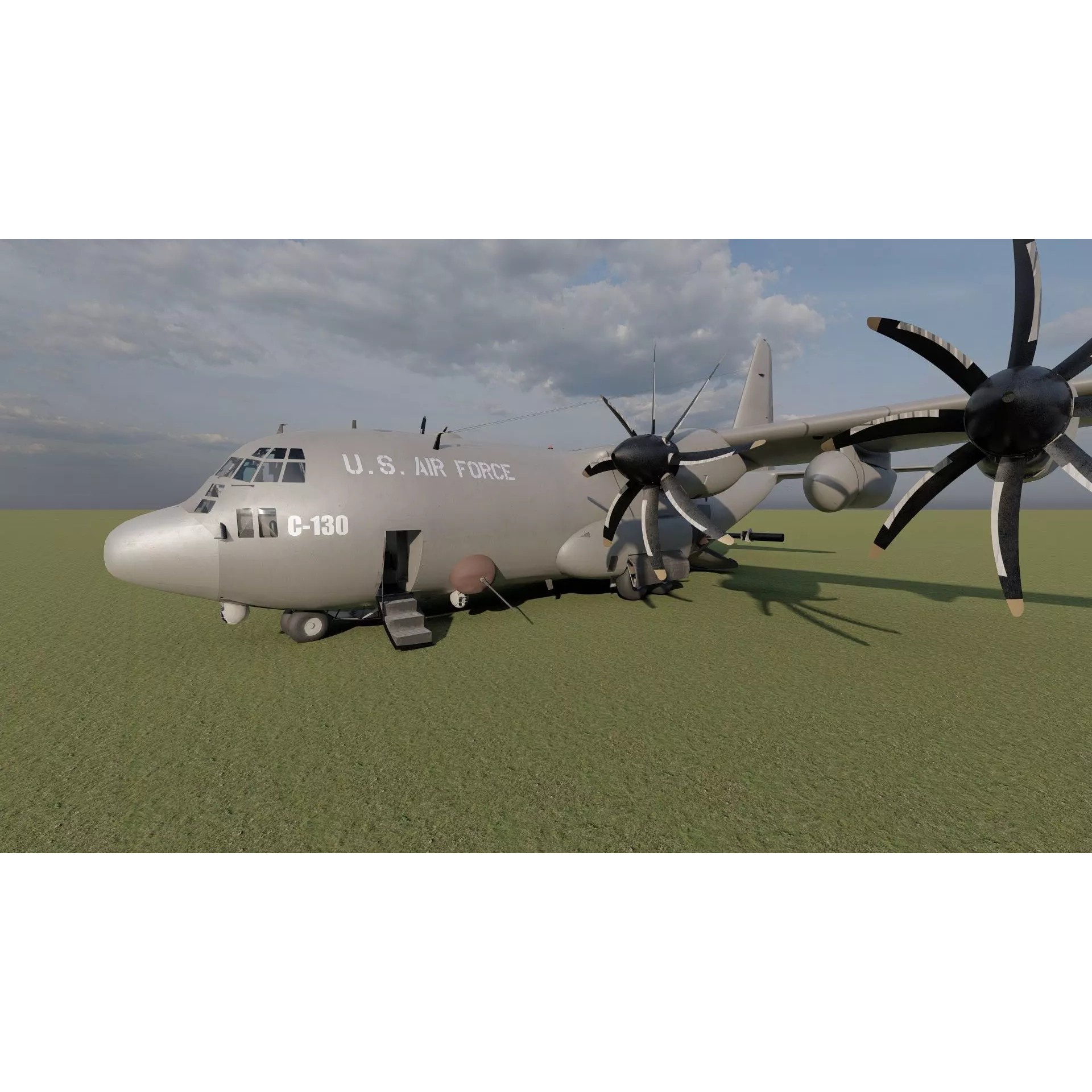 AC130 Gunship - Game-Ready 3D Model - View 11
