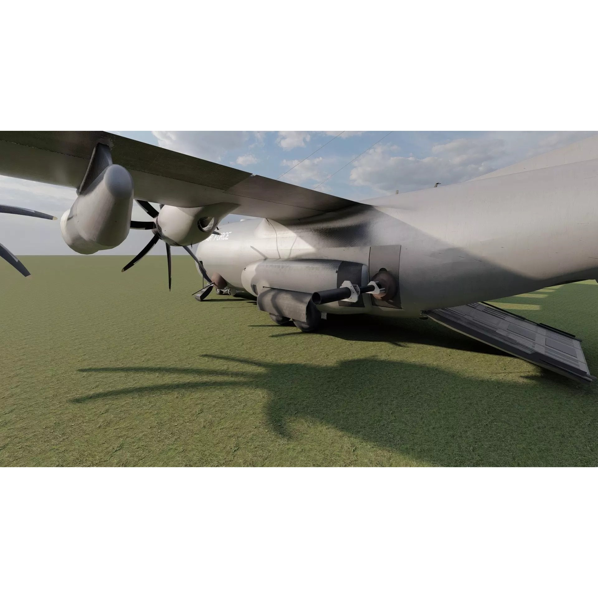 AC130 Gunship - Game-Ready 3D Model - View 13