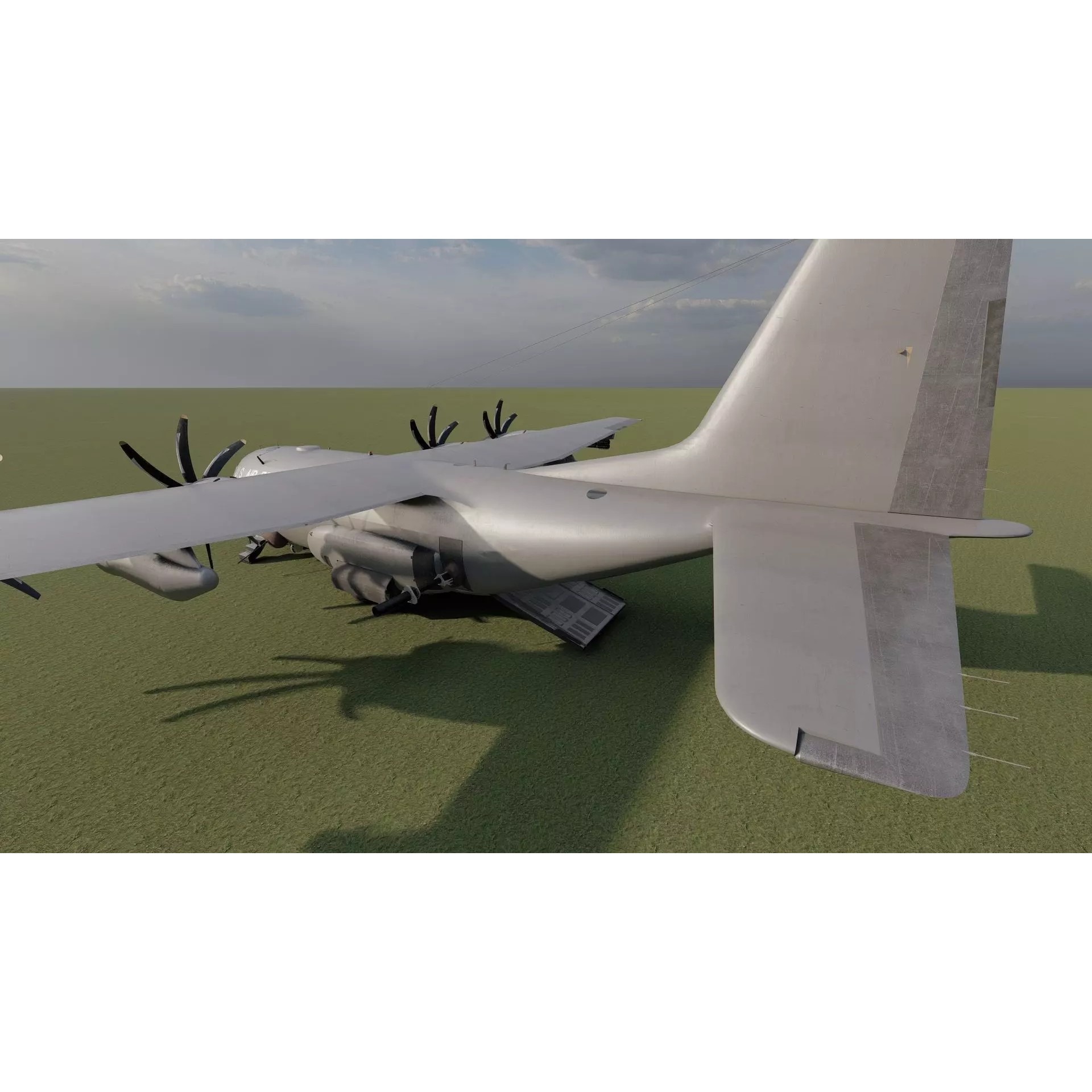 AC130 Gunship - Game-Ready 3D Model - View 14