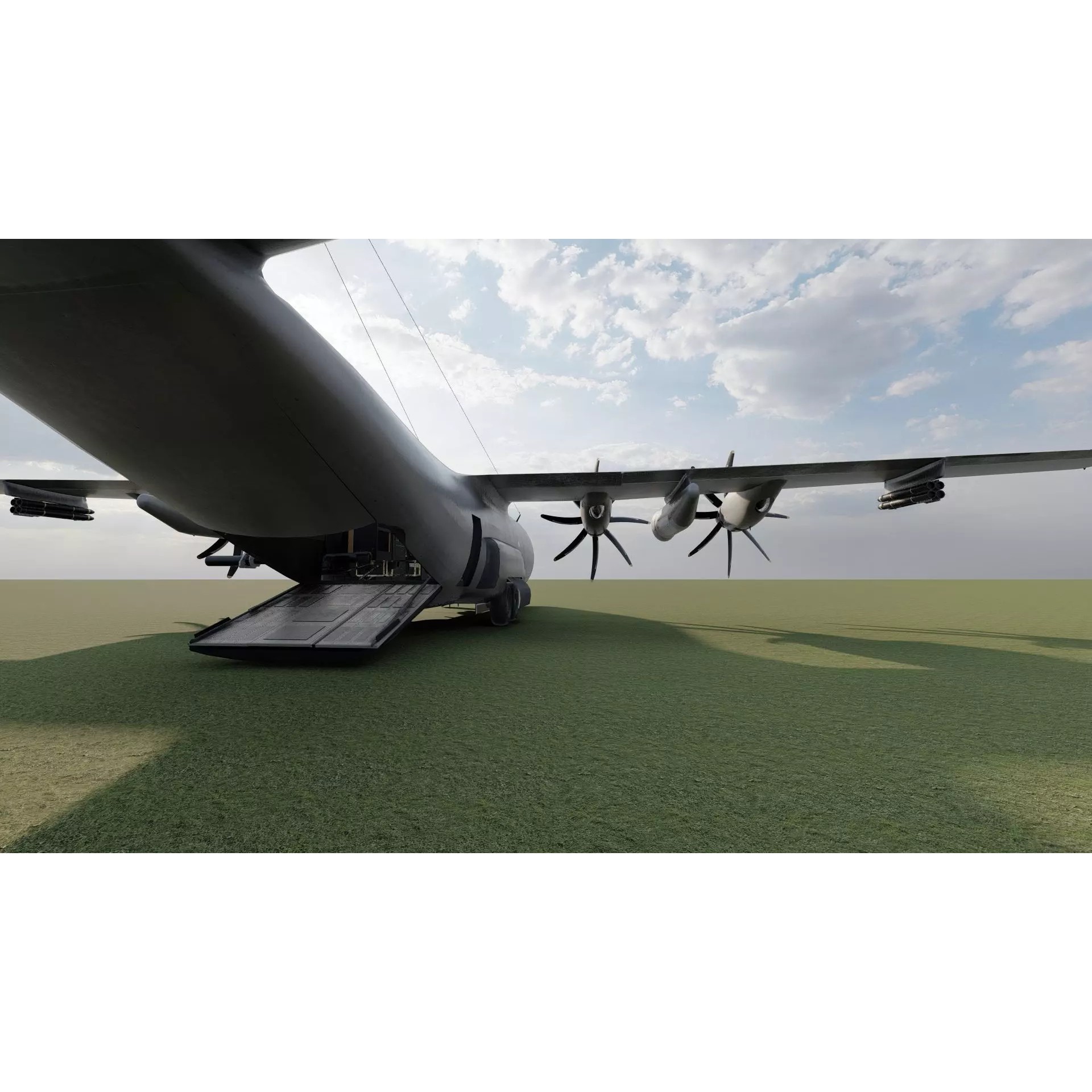AC130 Gunship - Game-Ready 3D Model - View 15