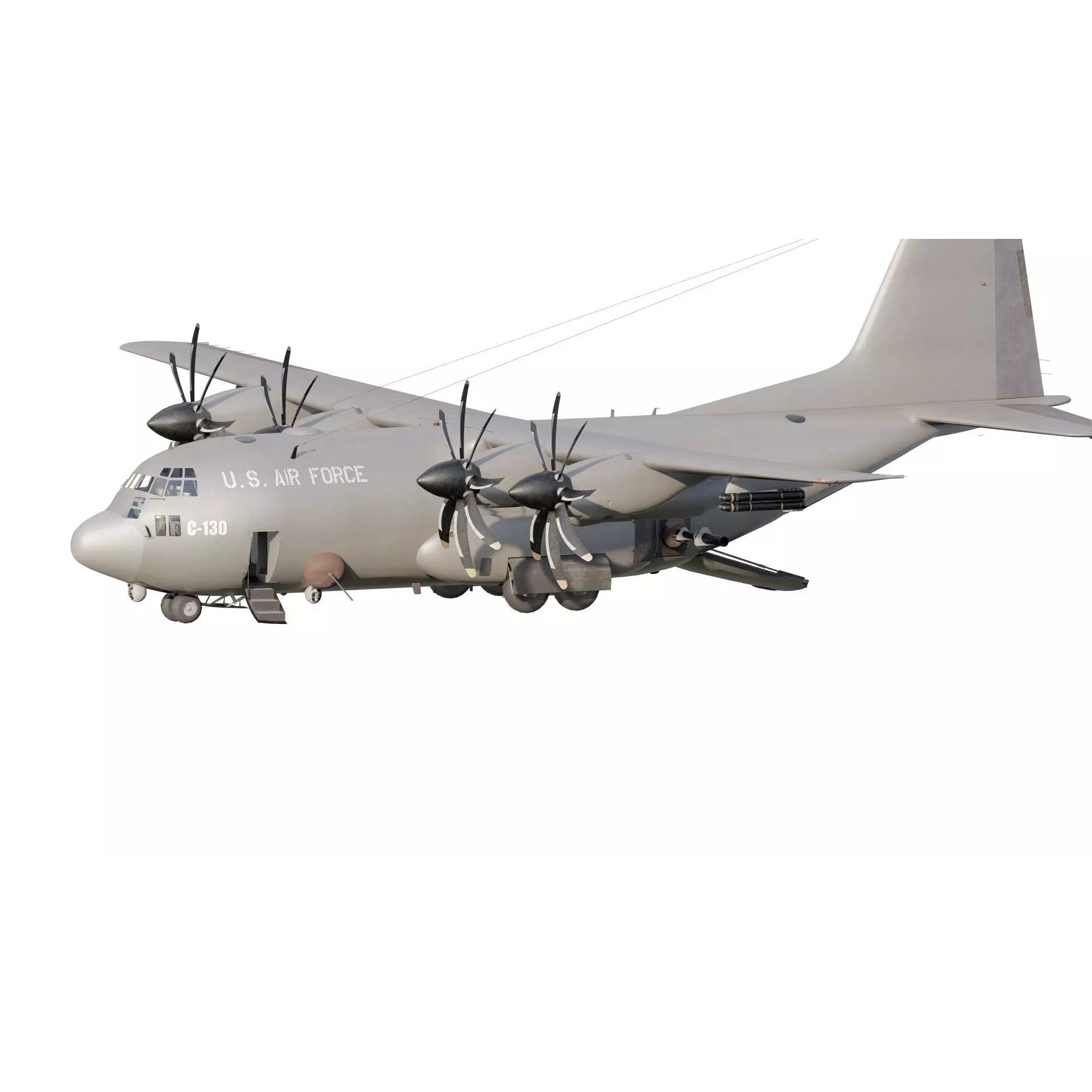 AC130 Gunship - Game-Ready 3D Model - View 2