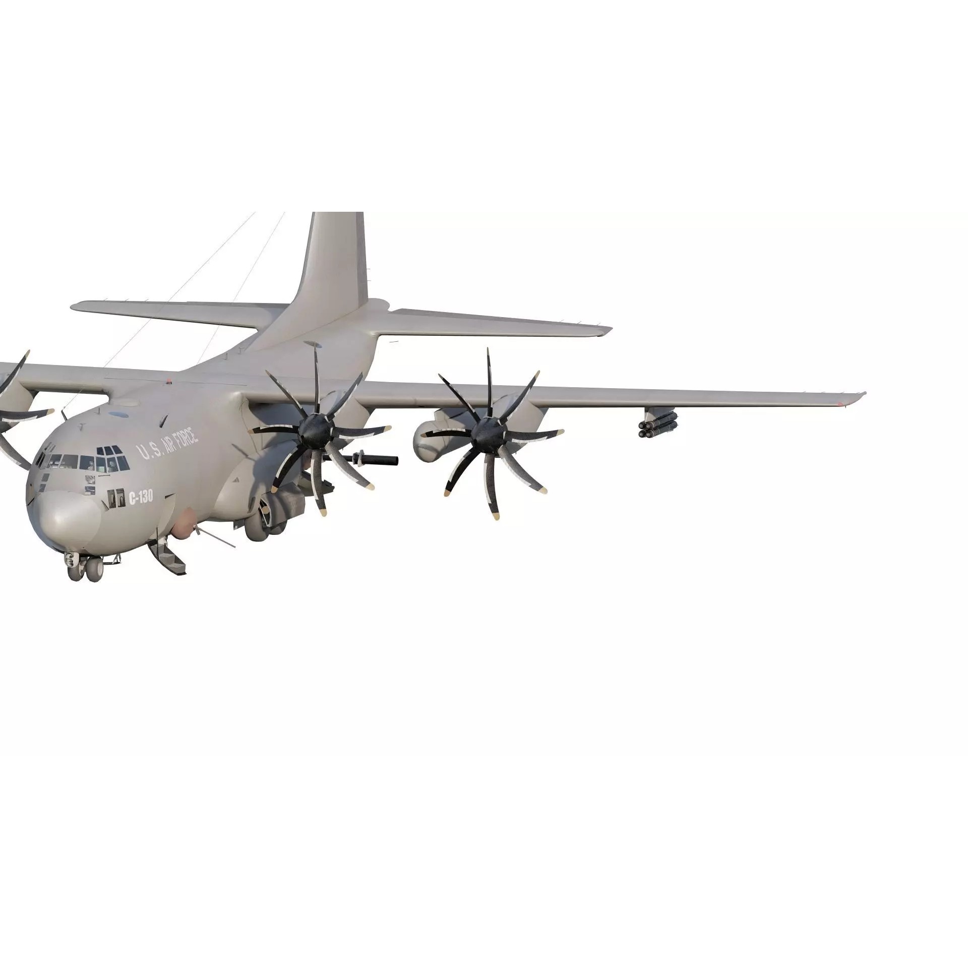 AC130 Gunship - Game-Ready 3D Model - View 3