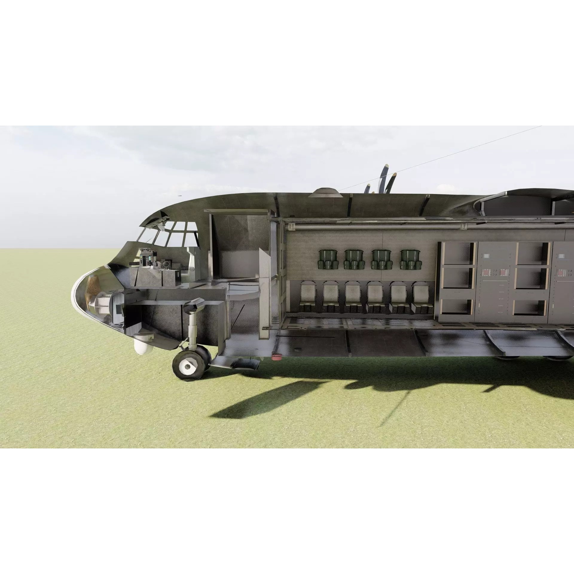 AC130 Gunship - Game-Ready 3D Model - View 33