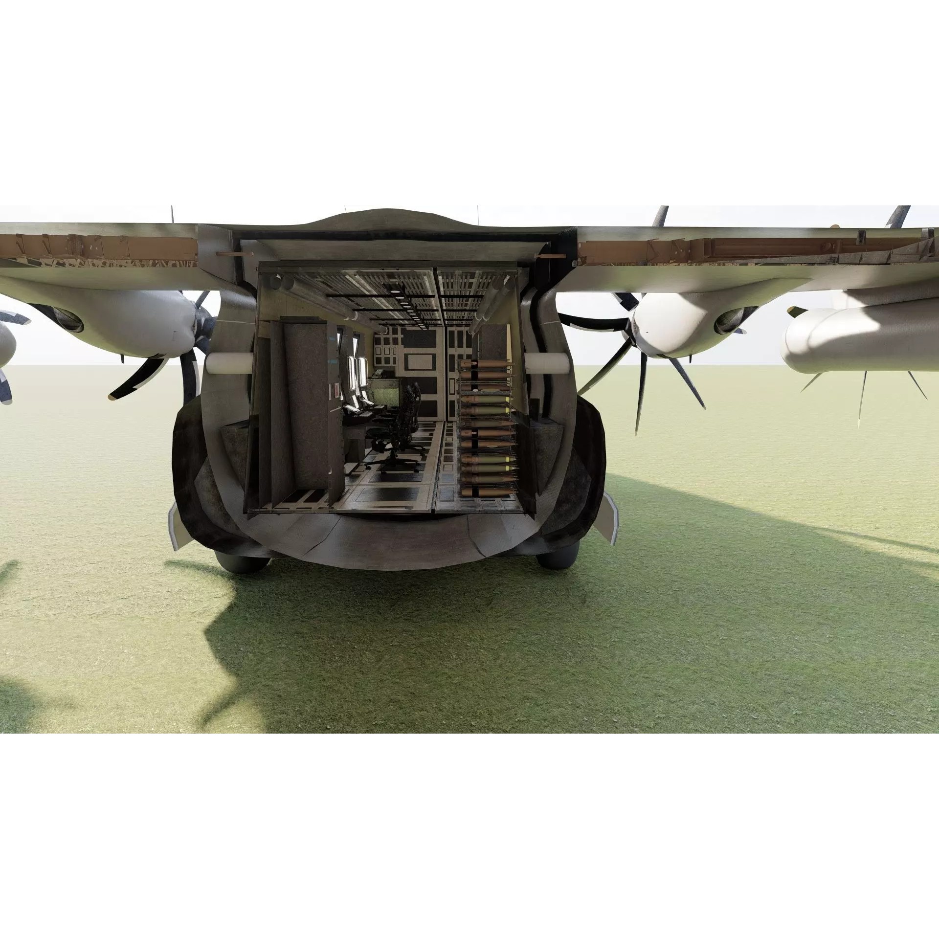 AC130 Gunship - Game-Ready 3D Model - View 37