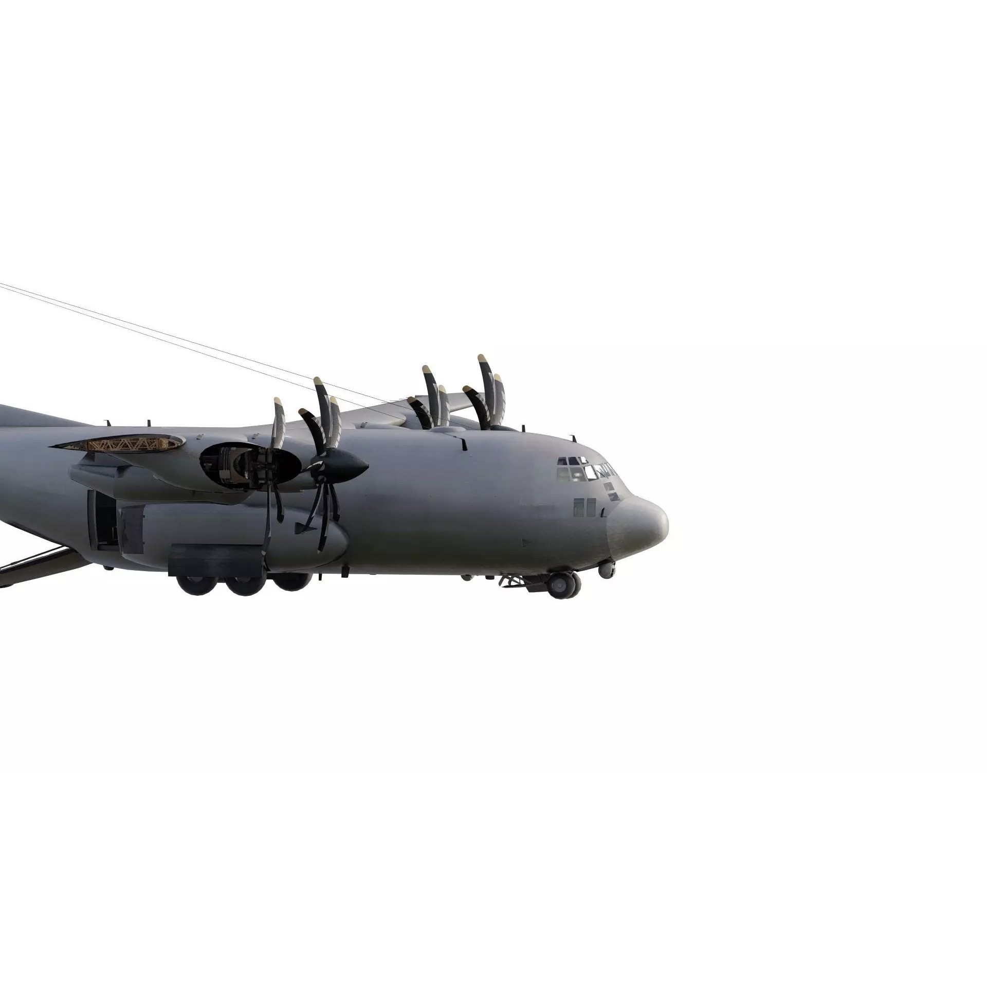 AC130 Gunship - Game-Ready 3D Model - View 4