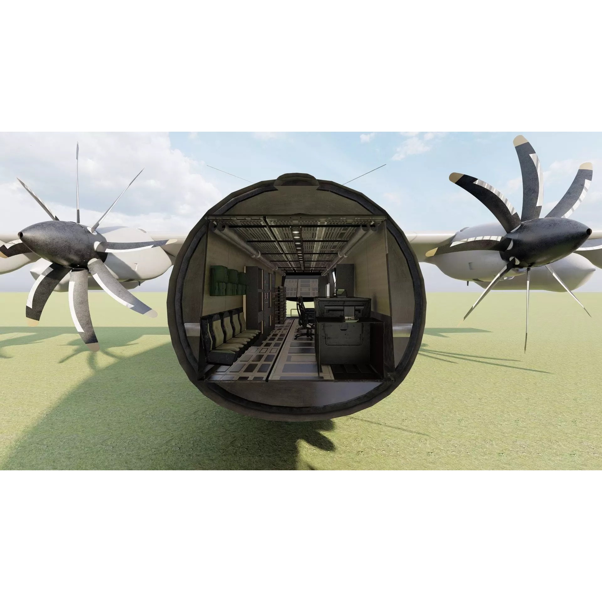 AC130 Gunship - Game-Ready 3D Model - View 43