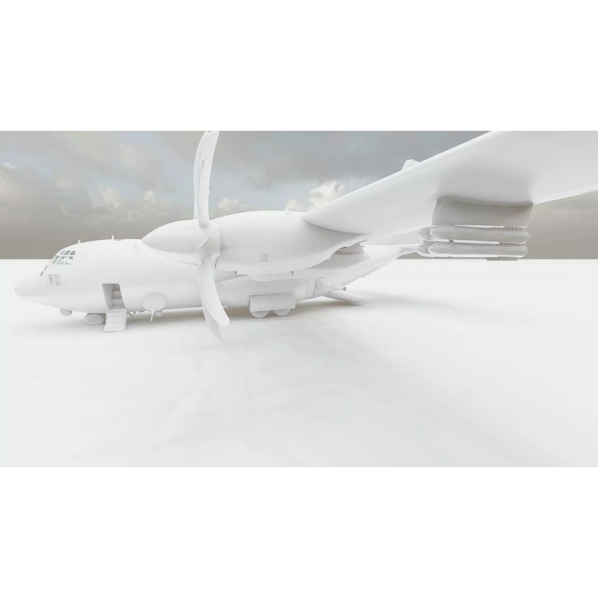 AC130 Gunship - Game-Ready 3D Model - View 46