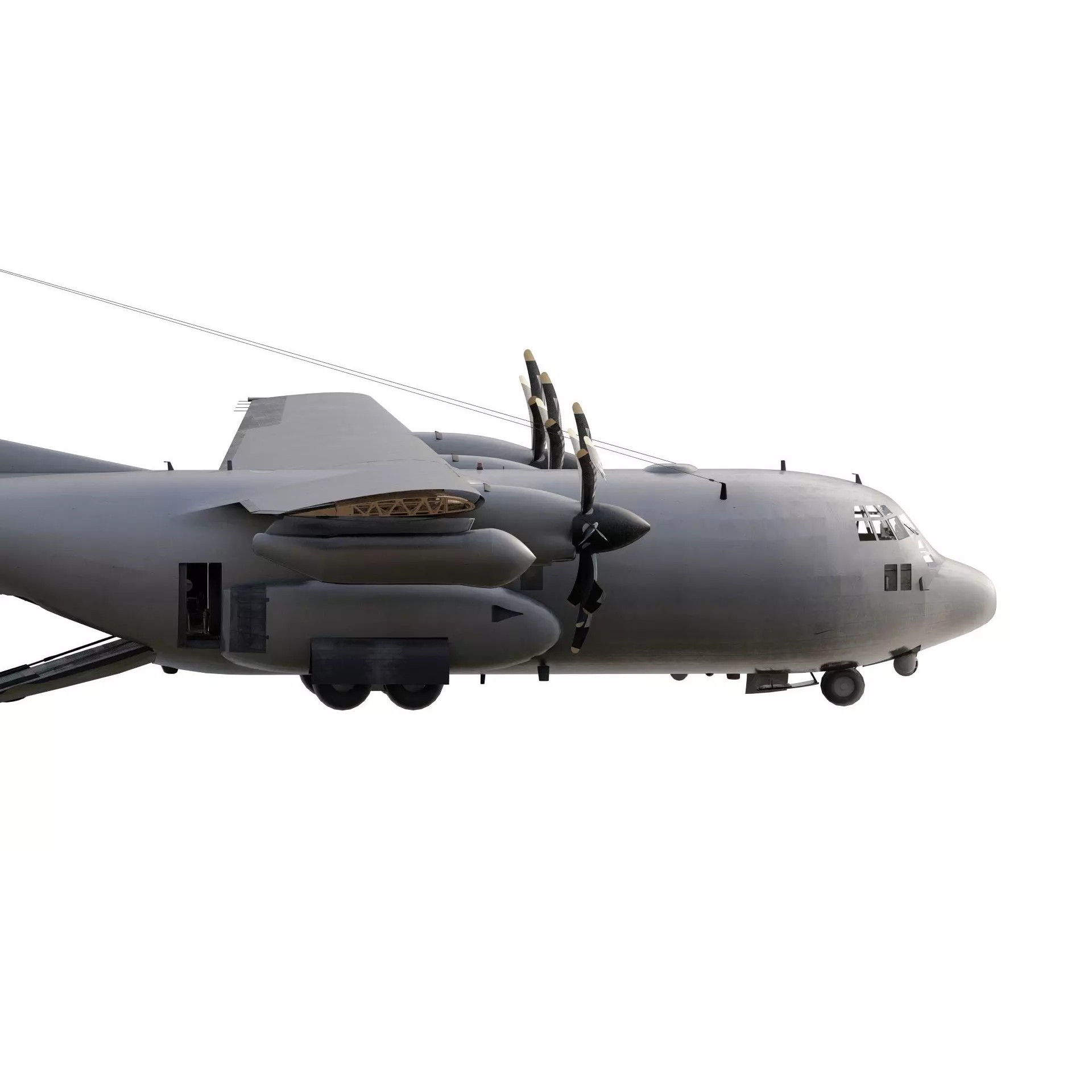 AC130 Gunship - Game-Ready 3D Model - View 6