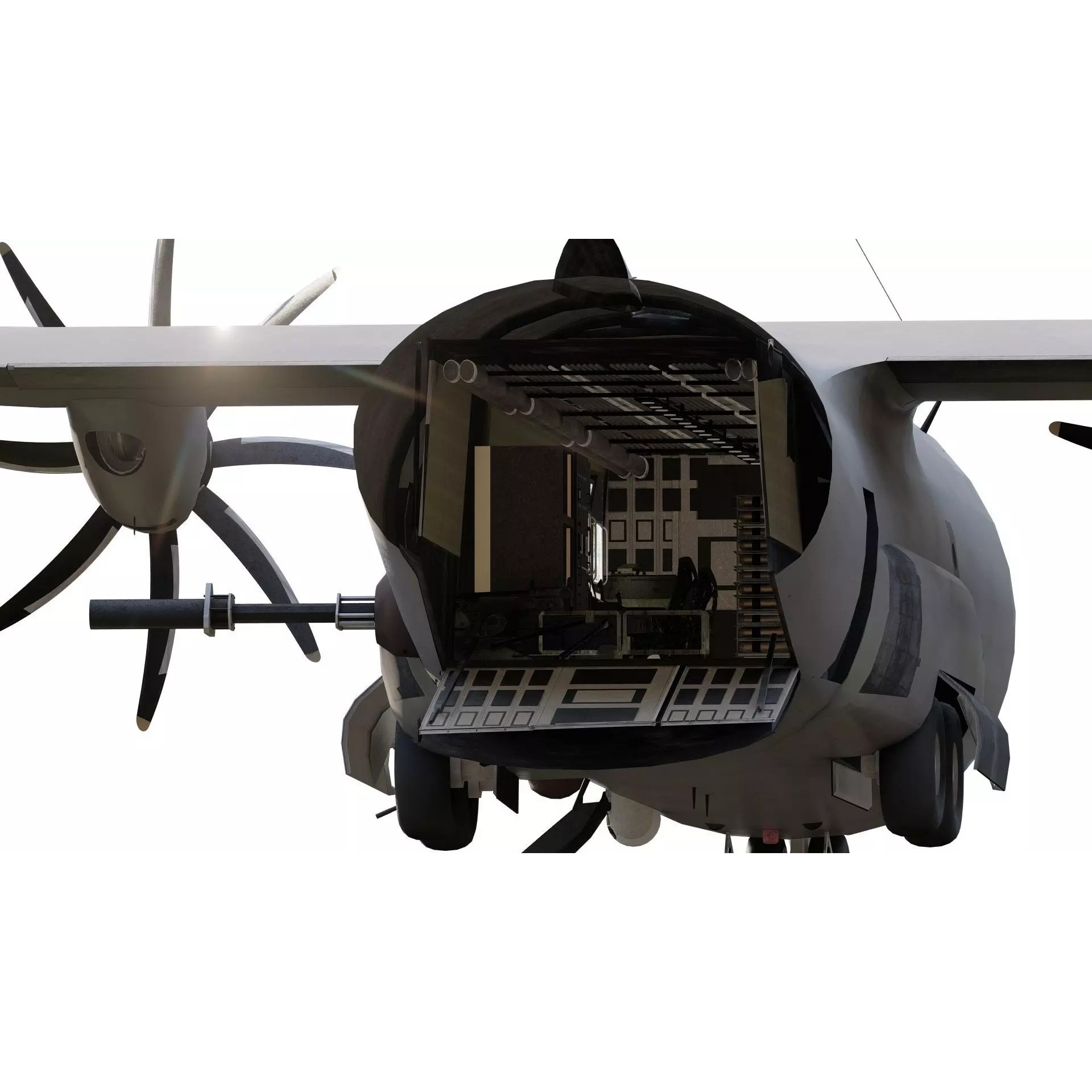 AC130 Gunship - Game-Ready 3D Model - View 8