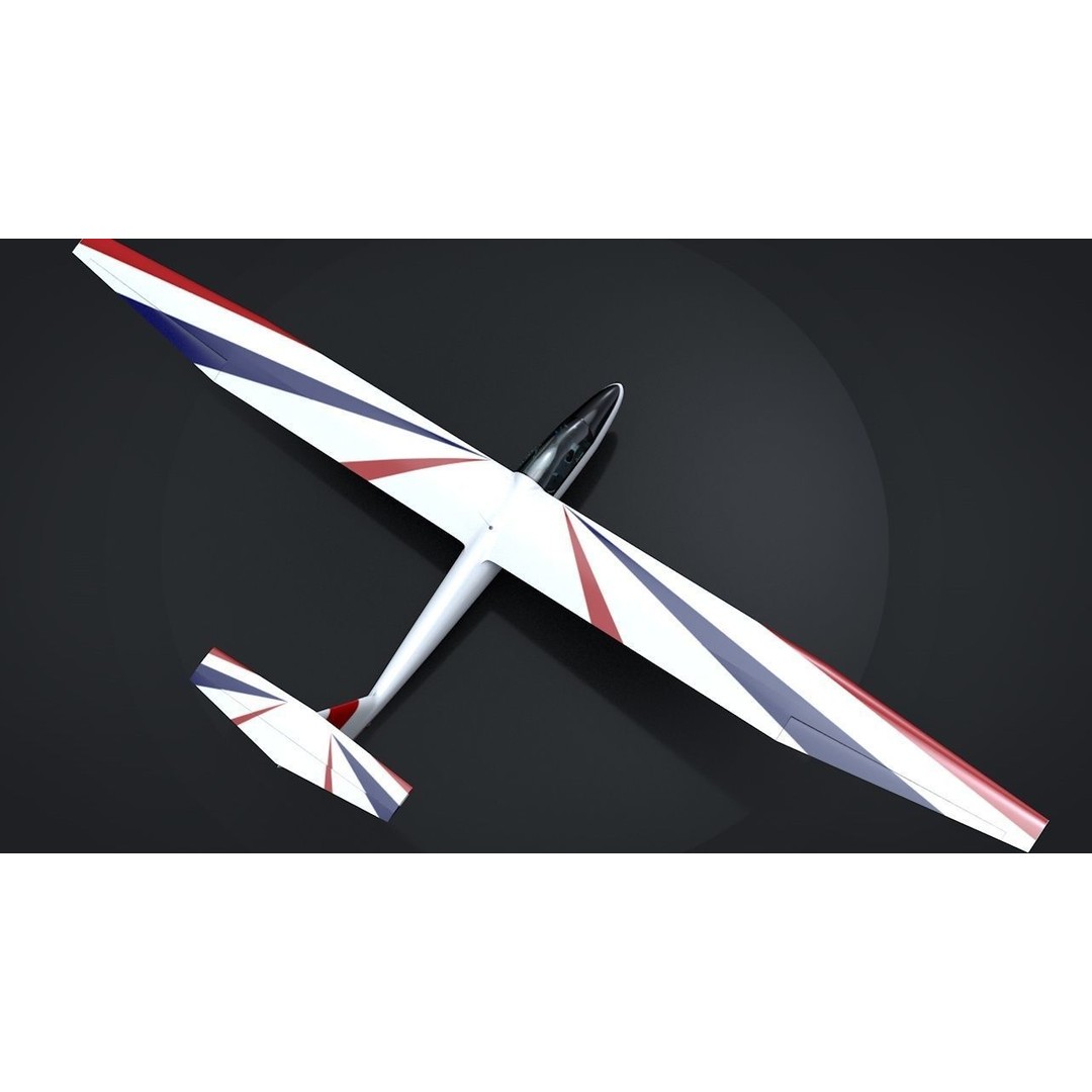Pilatus B-4 3D Model – Rigged Low-Poly Sailplane, FBX, C4D - View 10