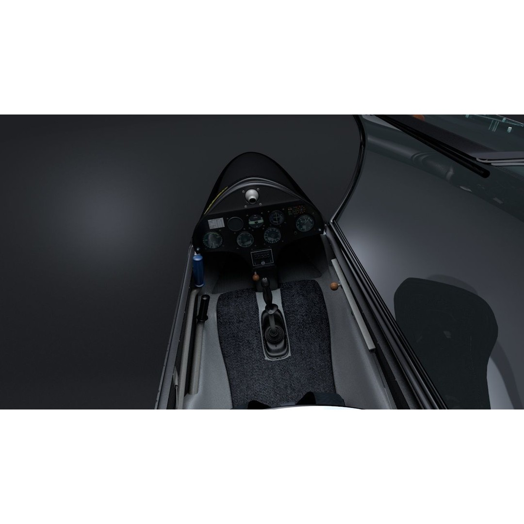 Pilatus B-4 3D Model – Rigged Low-Poly Sailplane, FBX, C4D - View 11