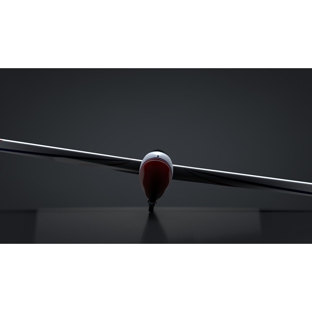 Pilatus B-4 3D Model – Rigged Low-Poly Sailplane, FBX, C4D - View 14