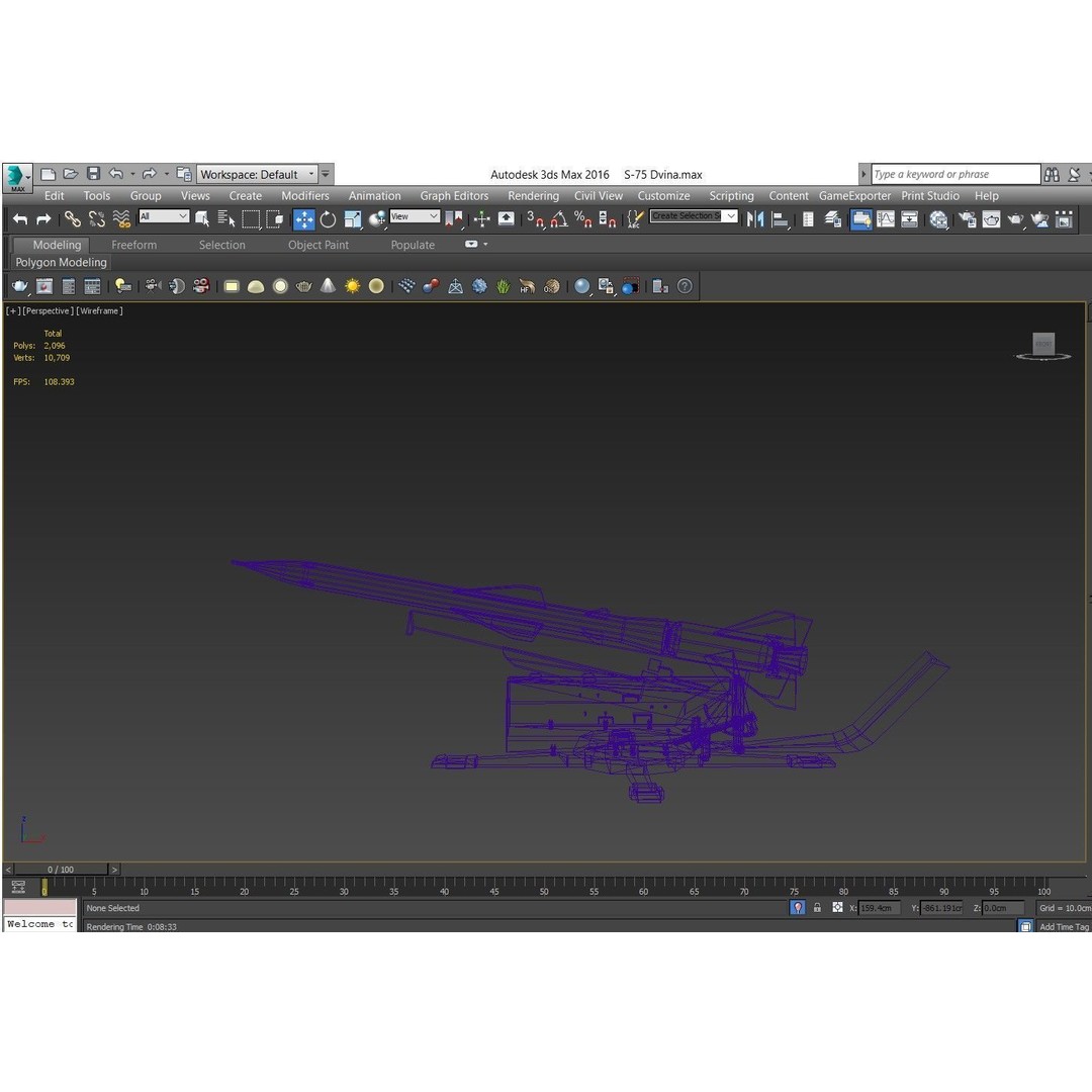 S-75 Dvina Missile 3D Model – Low Poly Game Asset, FBX, PBR