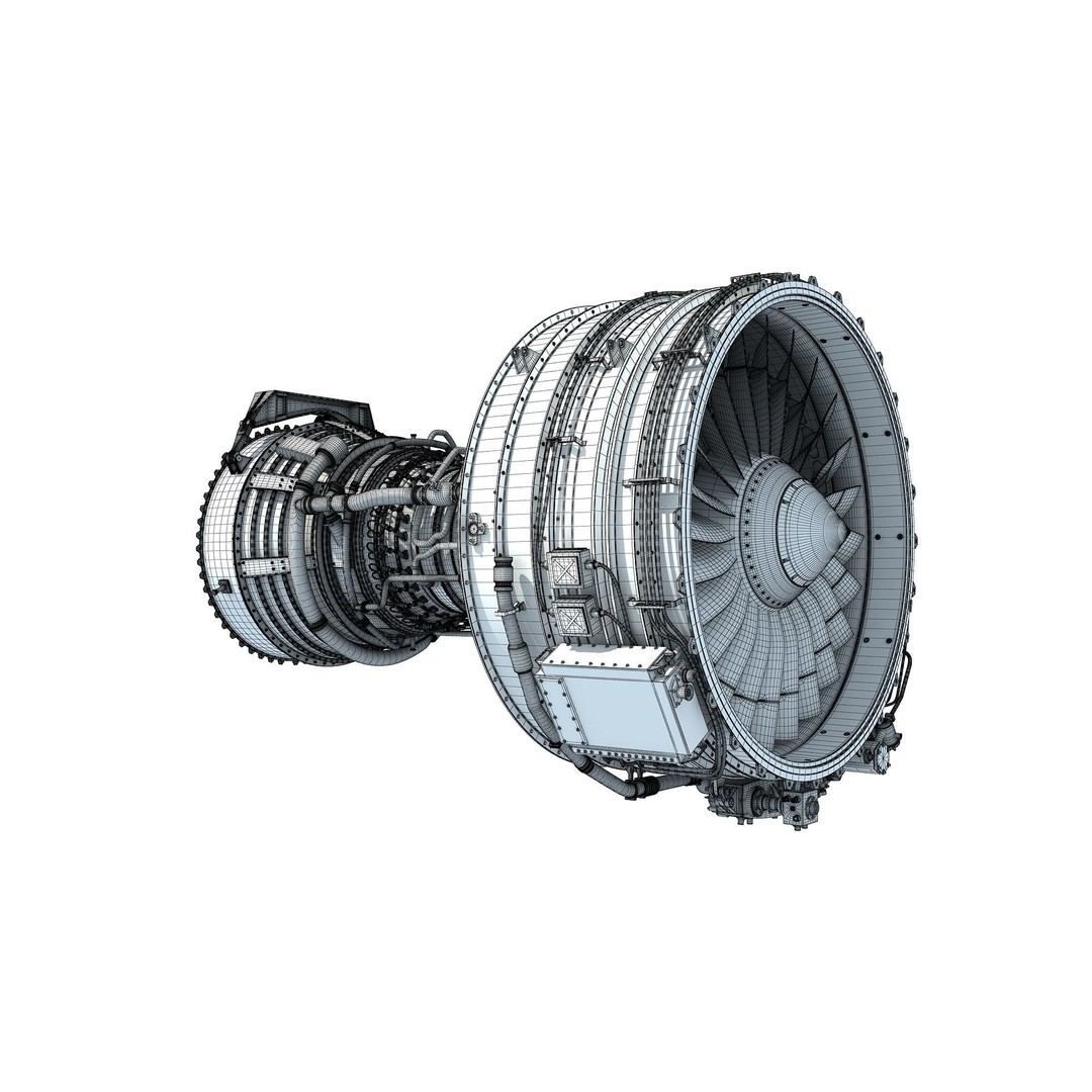 CFM56 Turbofan Aircraft Engine 3D Model – High Detail PBR Asset, FBX, OBJ