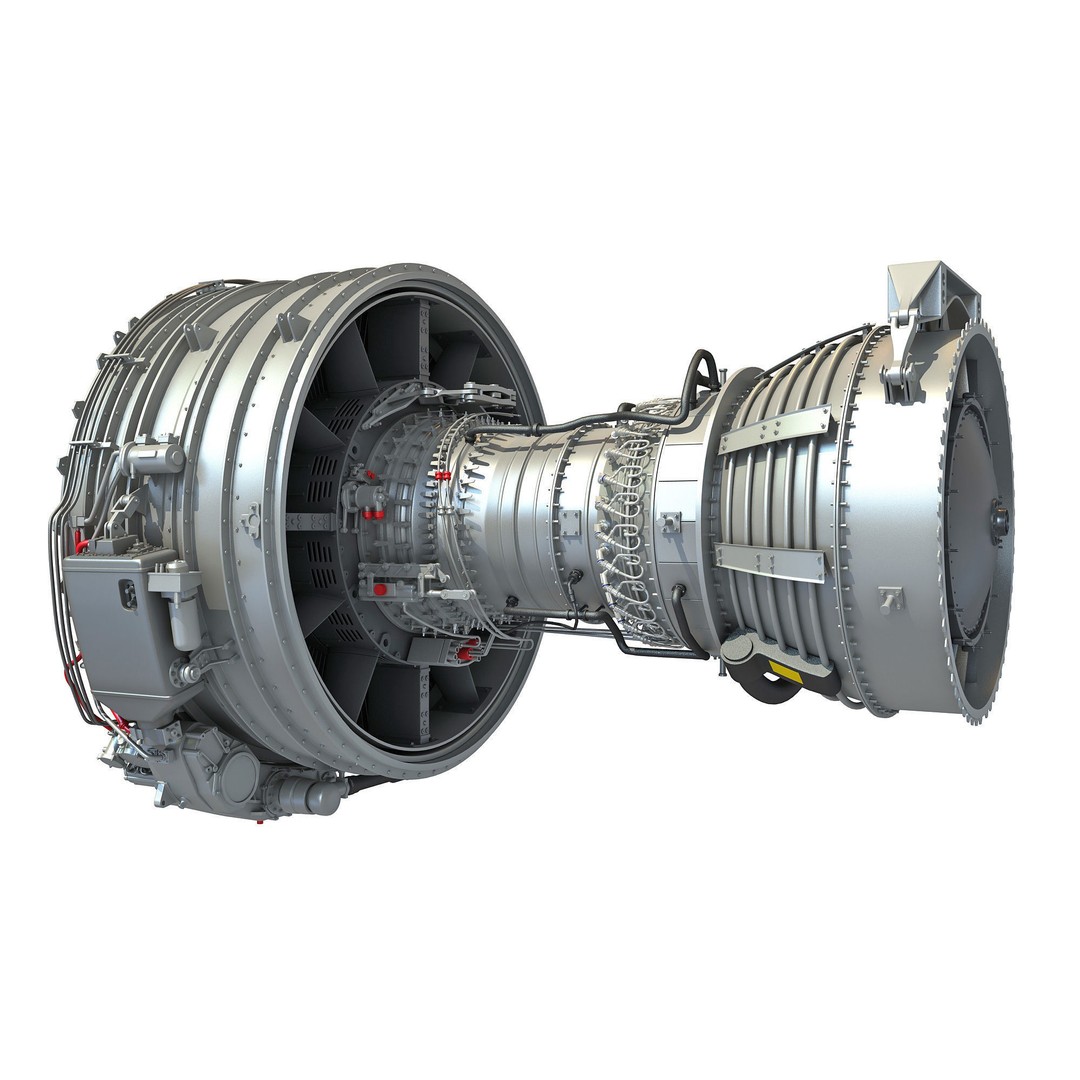 CFM56 Turbofan Aircraft Engine 3D Model – High Detail PBR Asset, FBX, OBJ - View 10