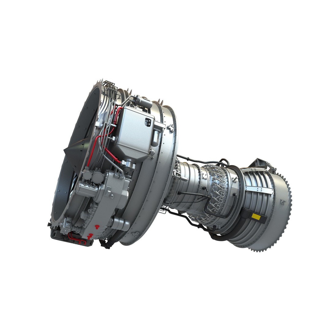 CFM56 Turbofan Aircraft Engine 3D Model – High Detail PBR Asset, FBX, OBJ - View 11