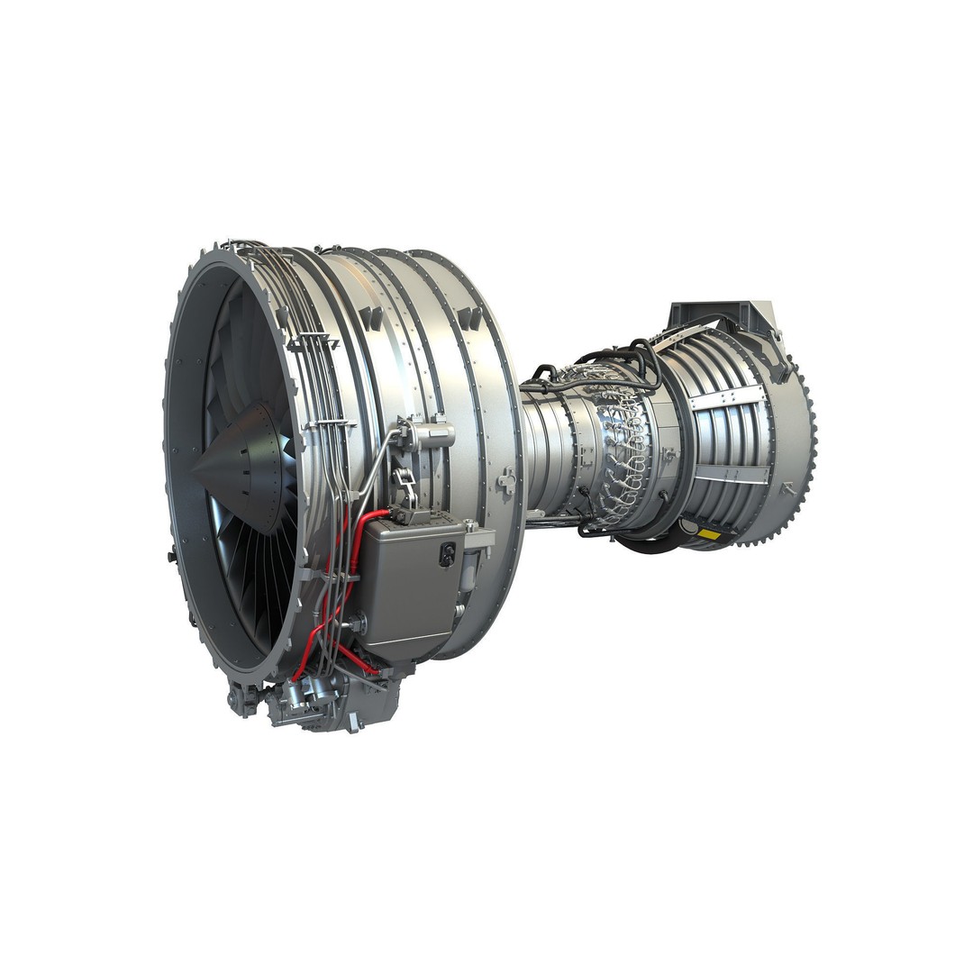 CFM56 Turbofan Aircraft Engine 3D Model – High Detail PBR Asset, FBX, OBJ - View 3