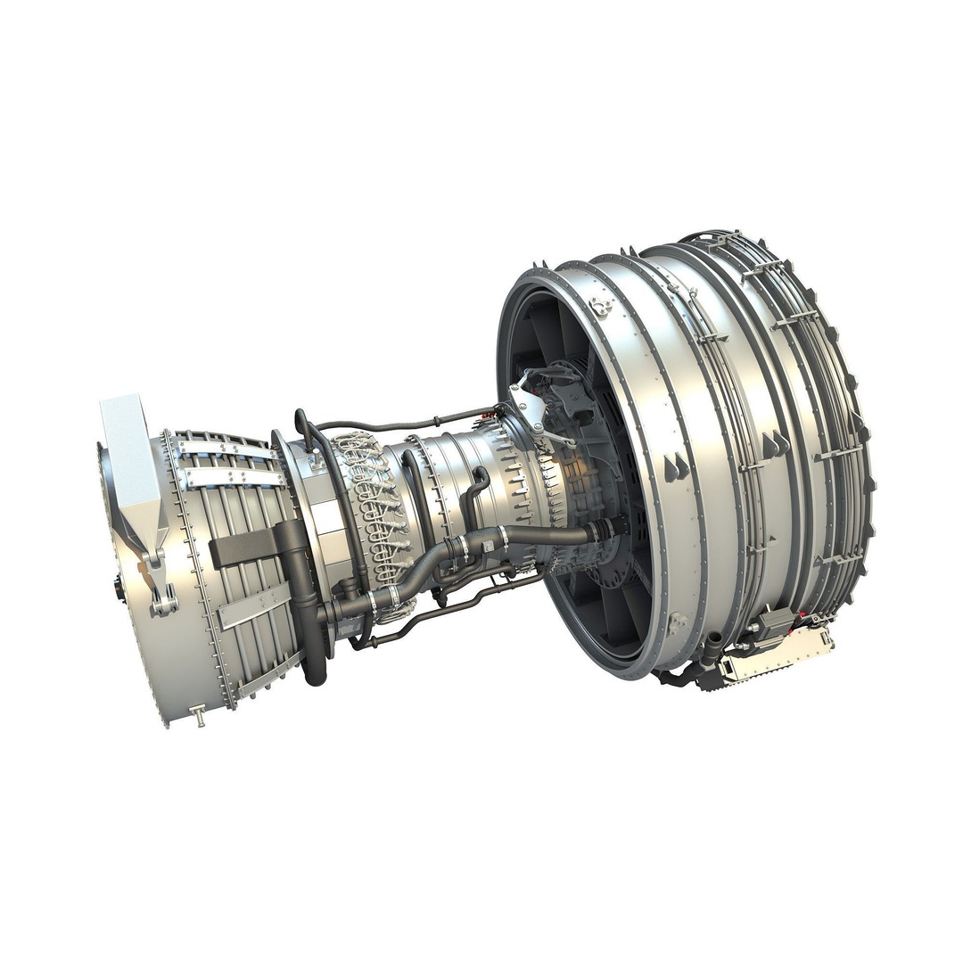 CFM56 Turbofan Aircraft Engine 3D Model – High Detail PBR Asset, FBX, OBJ - View 4