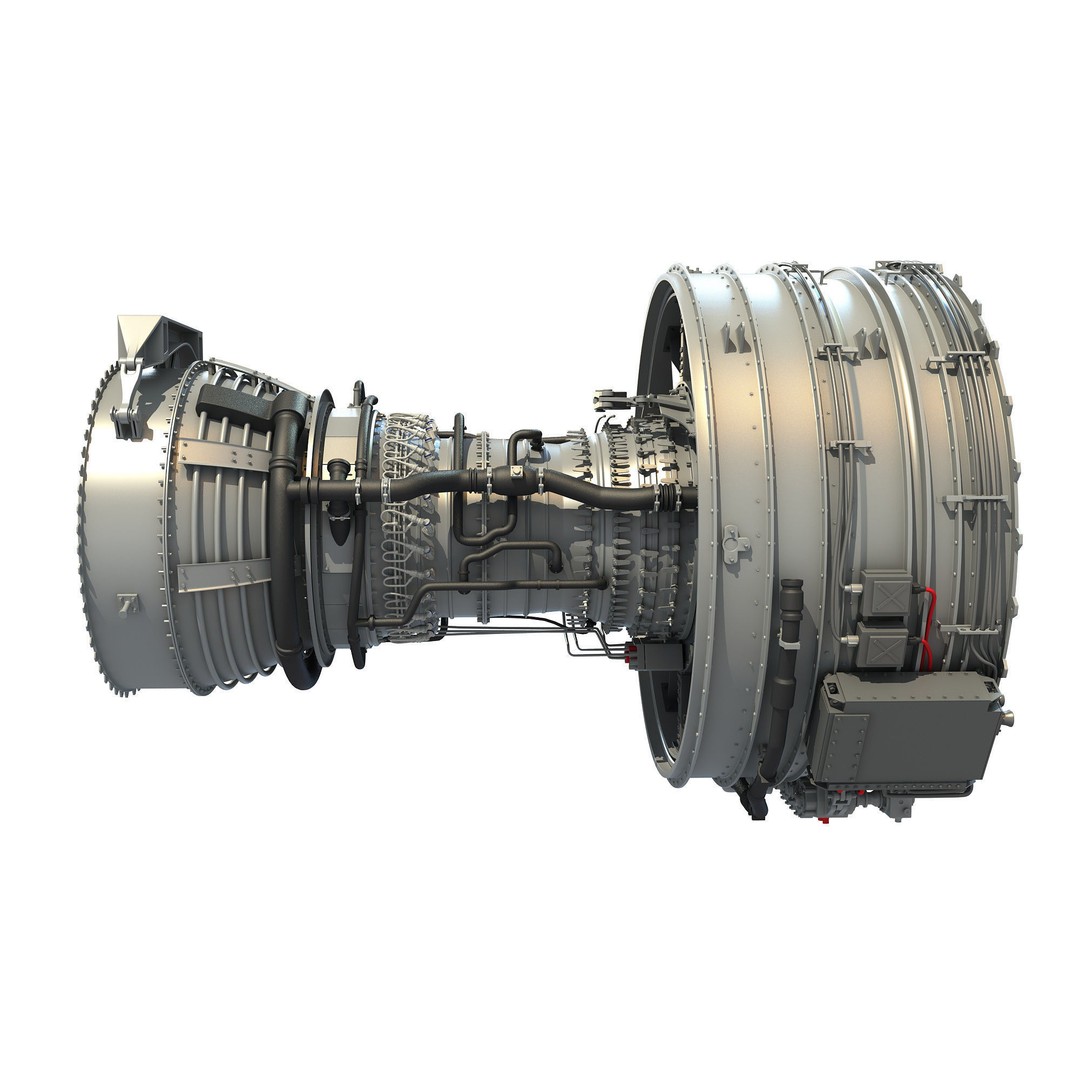 CFM56 Turbofan Aircraft Engine 3D Model – High Detail PBR Asset, FBX, OBJ - View 6
