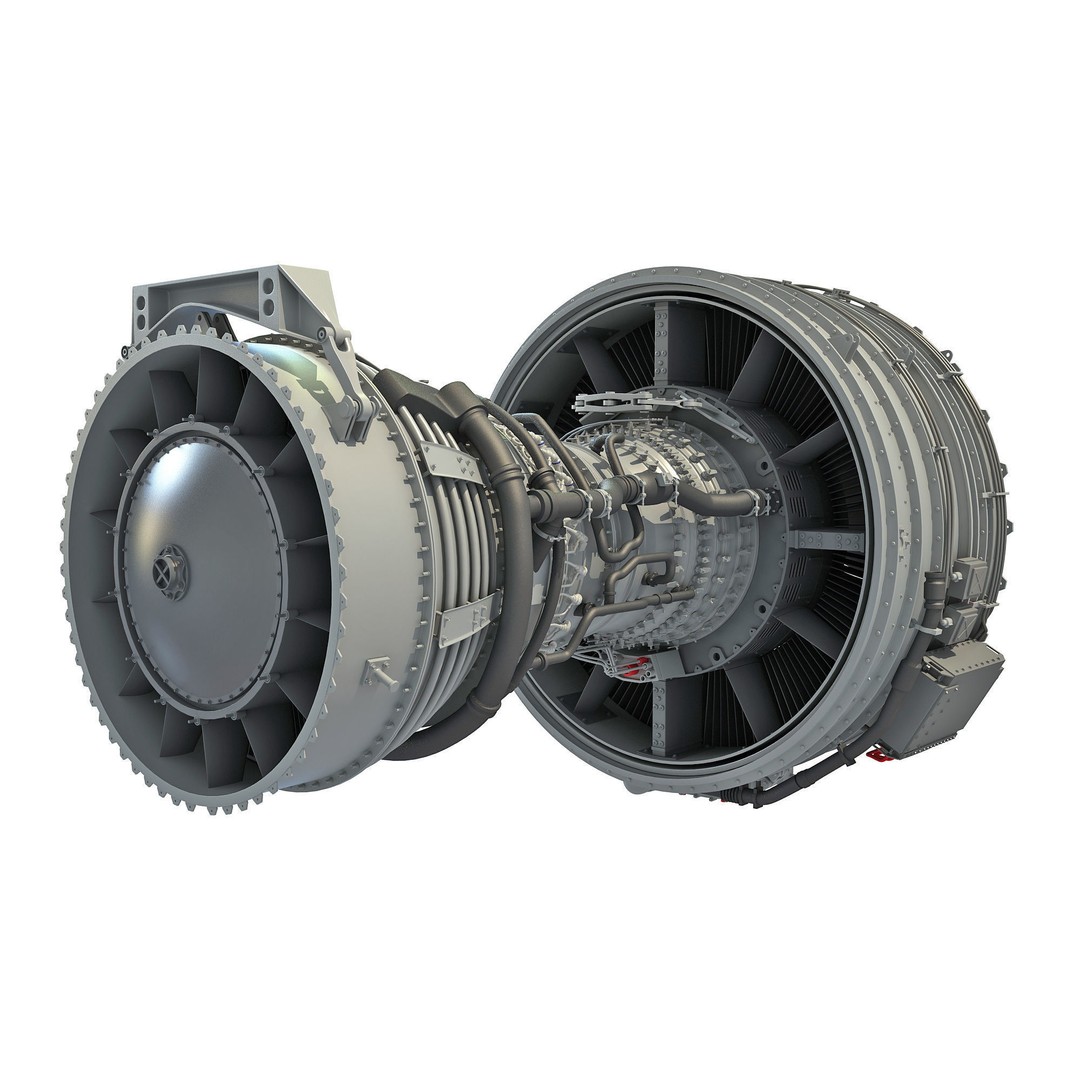 CFM56 Turbofan Aircraft Engine 3D Model – High Detail PBR Asset, FBX, OBJ - View 8