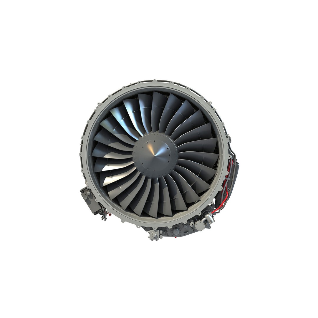 CFM56 Turbofan Aircraft Engine 3D Model – High Detail PBR Asset, FBX, OBJ - View 9
