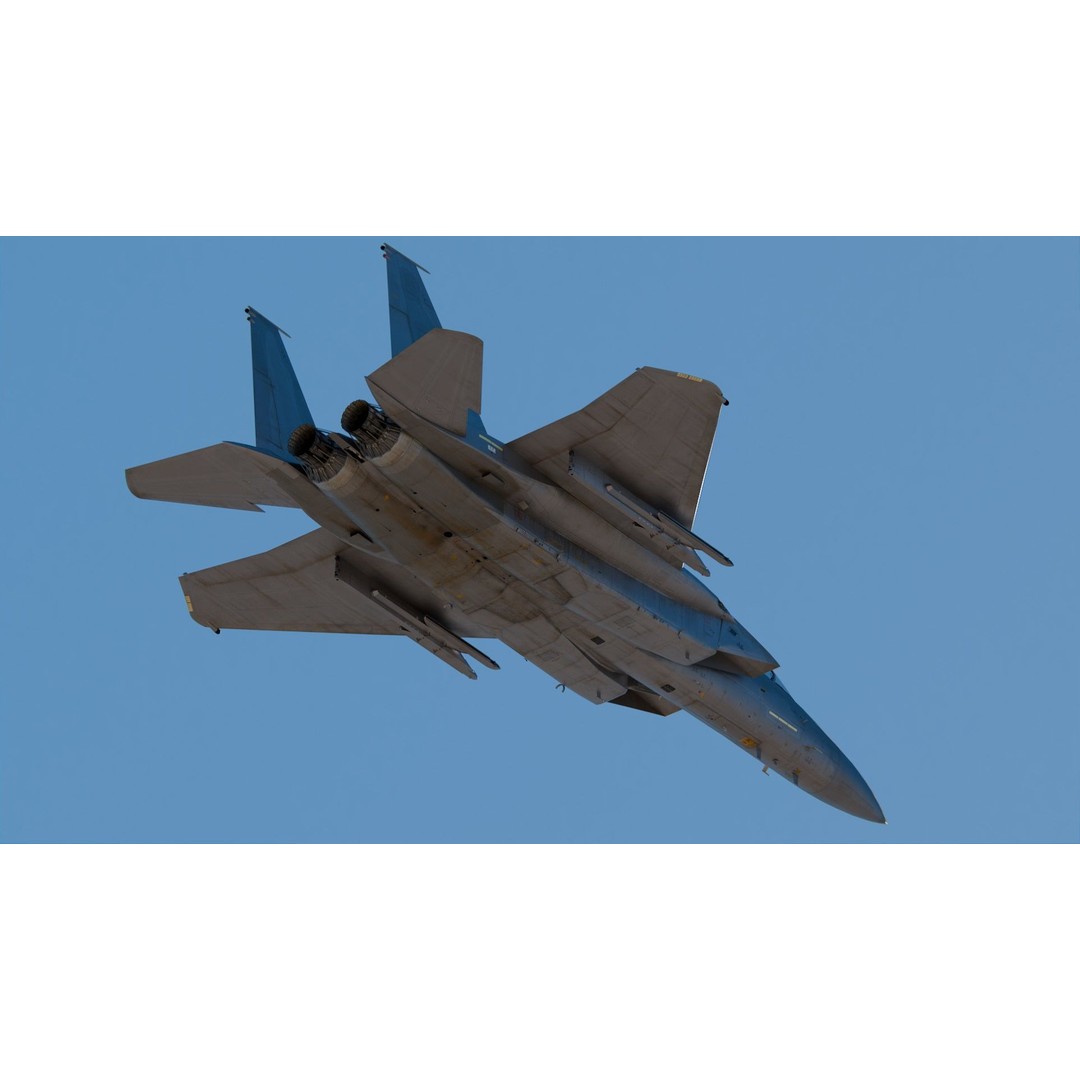 Mitsubishi F-15J 3D Model – High Poly Military Aircraft, FBX, PBR Textures - View 5