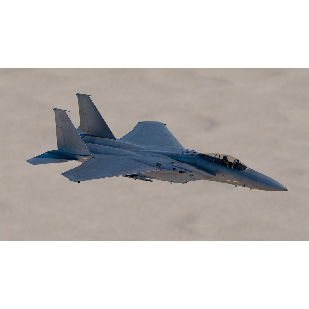 Mitsubishi F-15J 3D Model – High Poly Military Aircraft, FBX, PBR Textures - View 6