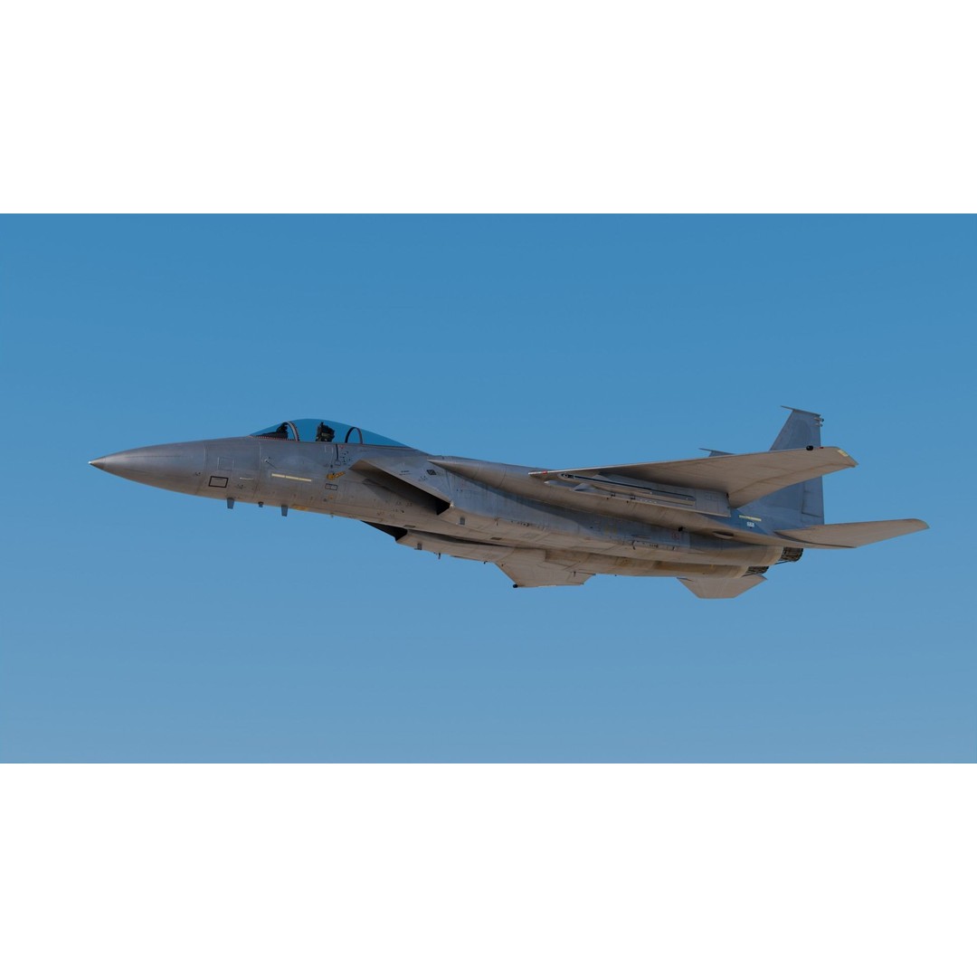 Mitsubishi F-15J 3D Model – High Poly Military Aircraft, FBX, PBR Textures - View 9