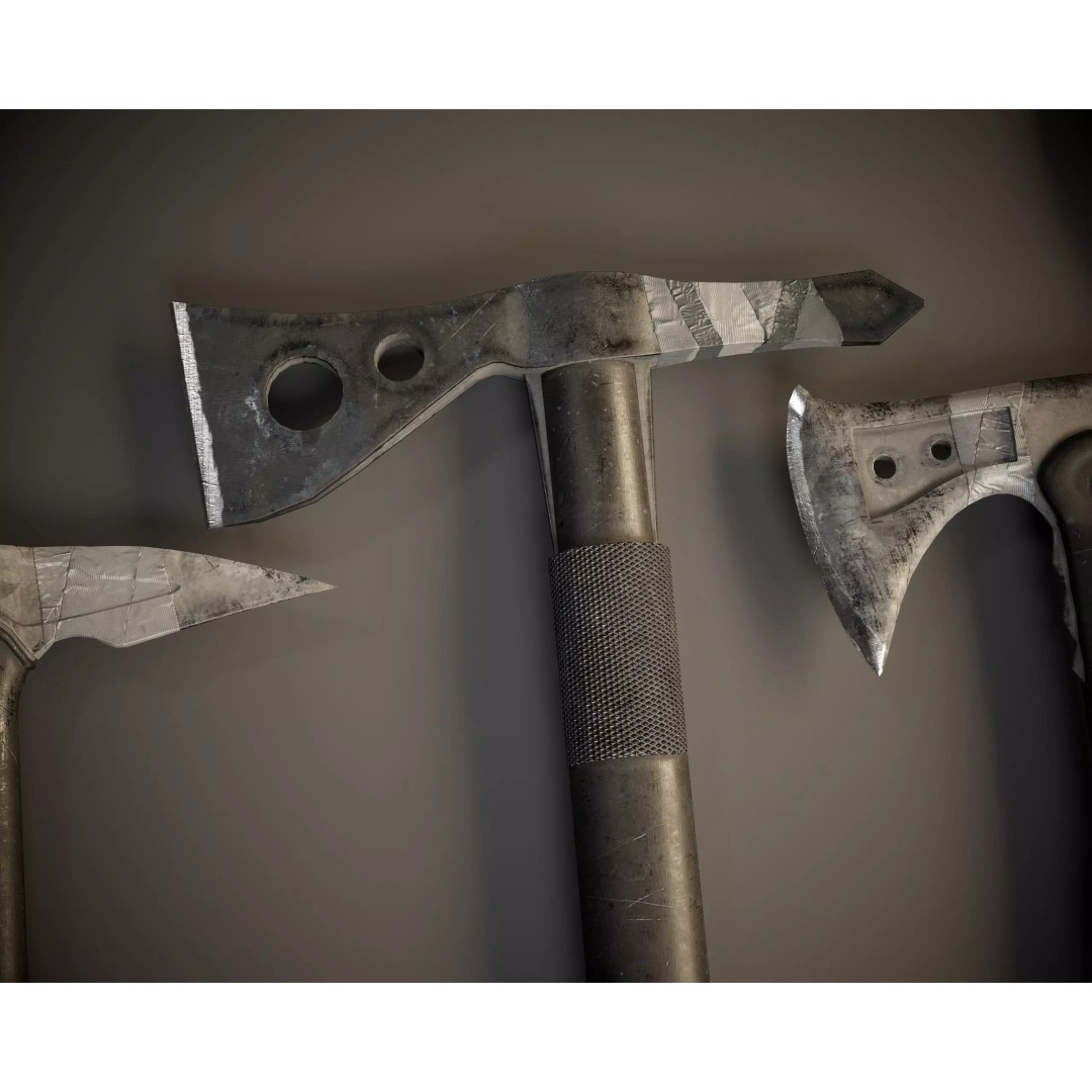 Tomahawk 3D Model – Low Poly Game Asset, PBR Textures, FBX - View 13