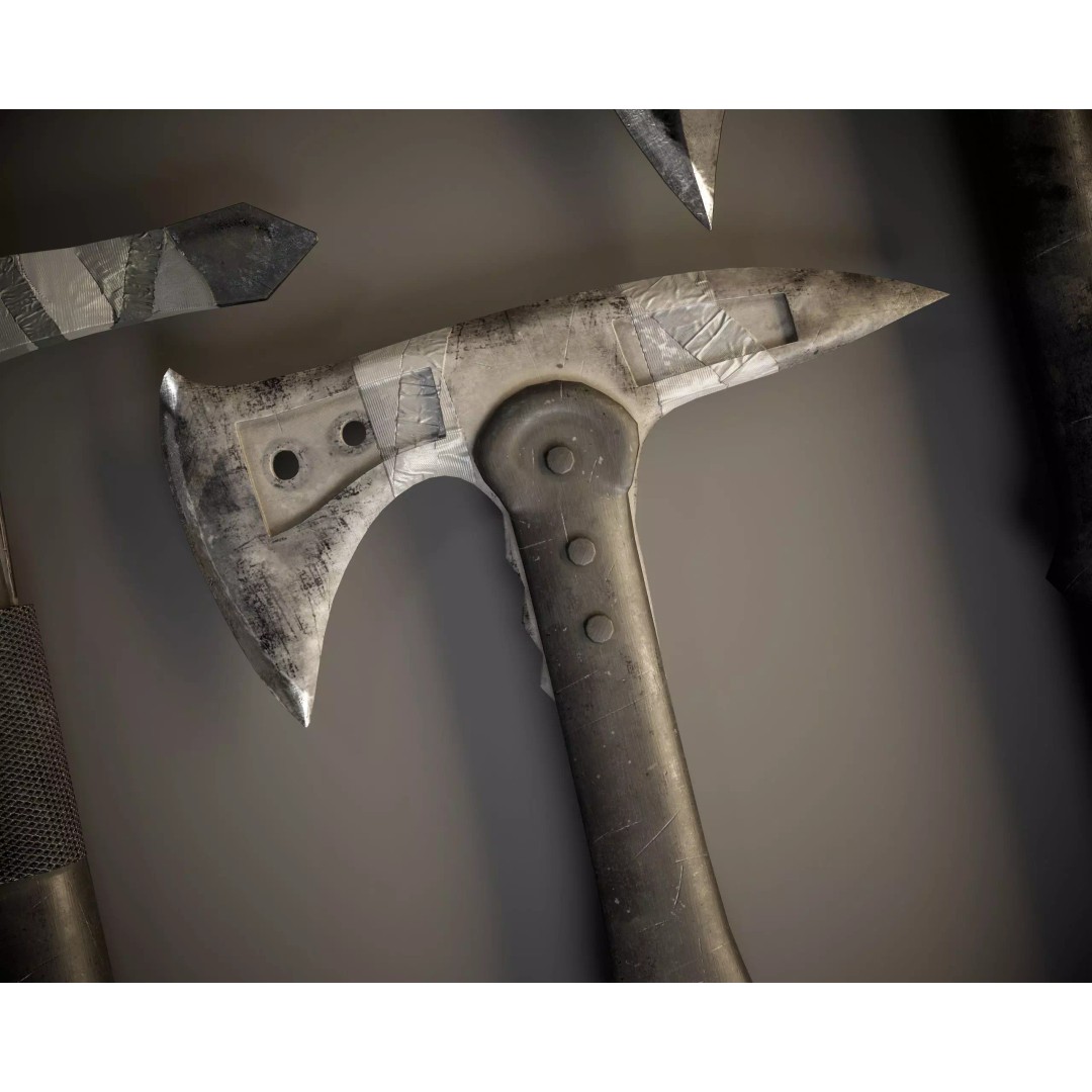 Tomahawk 3D Model – Low Poly Game Asset, PBR Textures, FBX - View 15