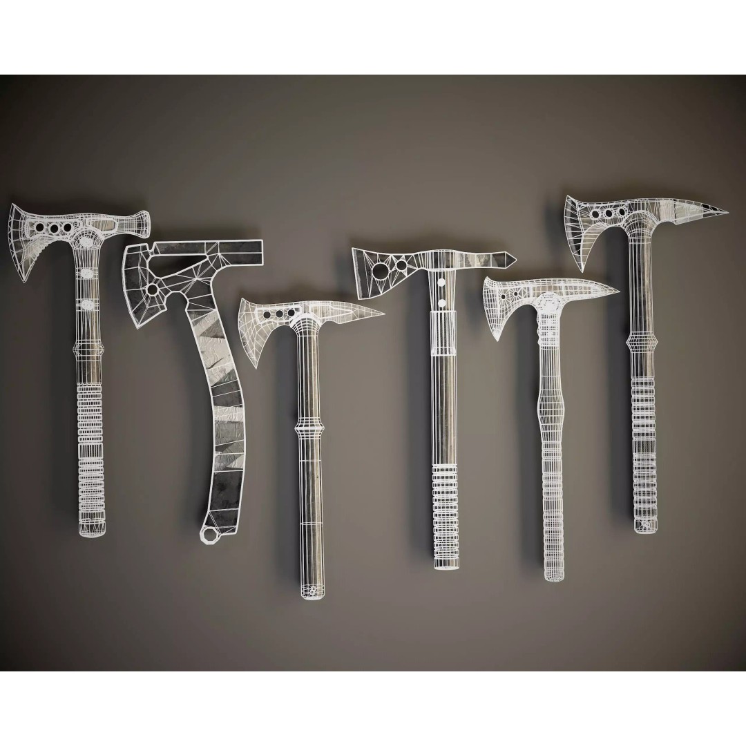 Tomahawk 3D Model – Low Poly Game Asset, PBR Textures, FBX - View 4