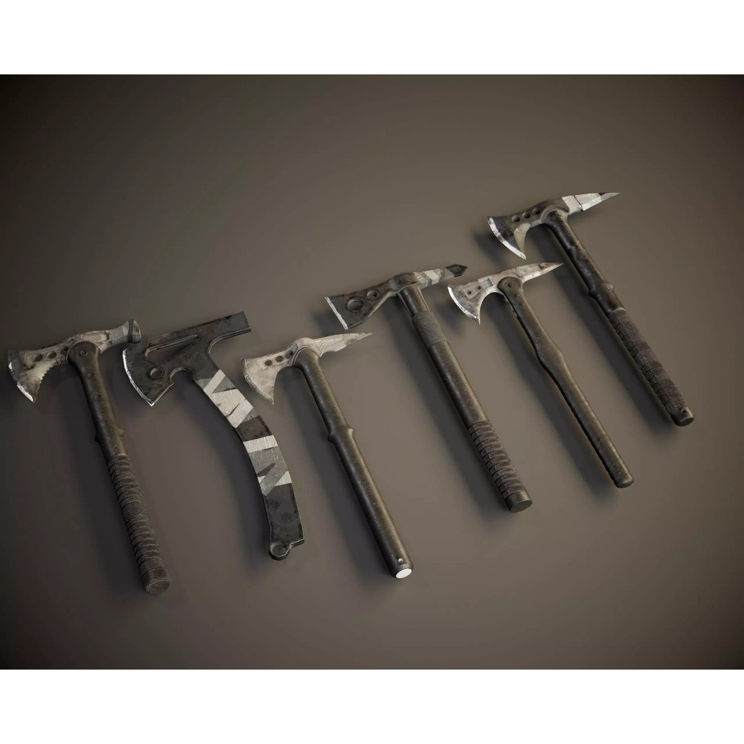 Tomahawk 3D Model – Low Poly Game Asset, PBR Textures, FBX - View 5