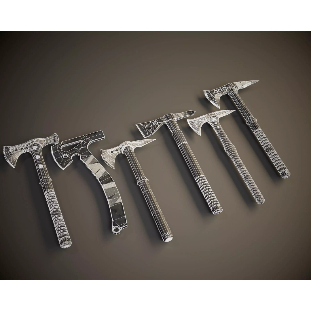 Tomahawk 3D Model – Low Poly Game Asset, PBR Textures, FBX - View 6