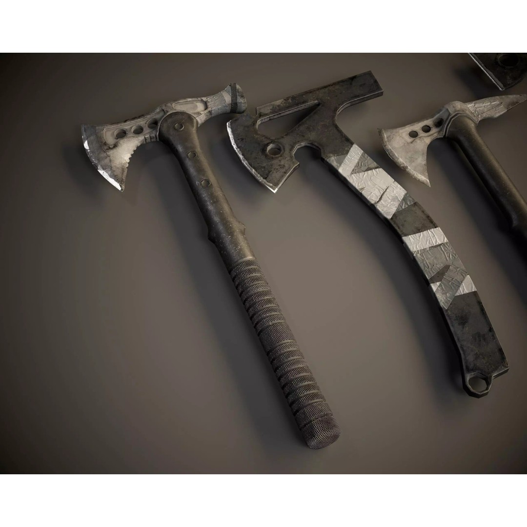 Tomahawk 3D Model – Low Poly Game Asset, PBR Textures, FBX - View 7