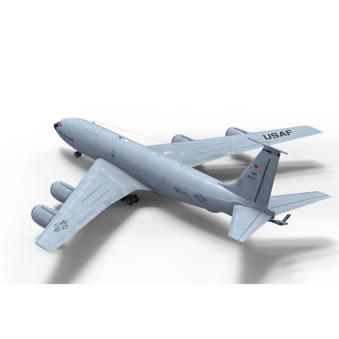 Boeing KC-135 Stratotanker 3D Model – Military Aircraft, PBR Textures, FBX - View 13