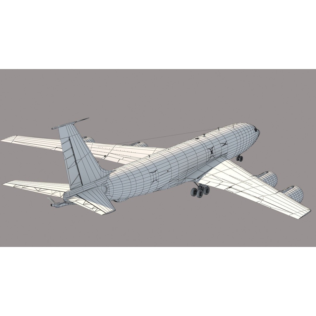 Boeing KC-135 Stratotanker 3D Model – Military Aircraft, PBR Textures, FBX - View 18