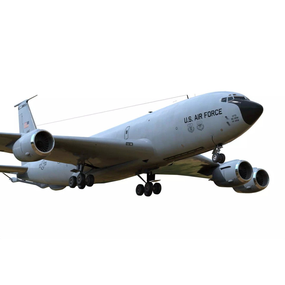 Boeing KC-135 Stratotanker 3D Model – Military Aircraft, PBR Textures, FBX - View 2