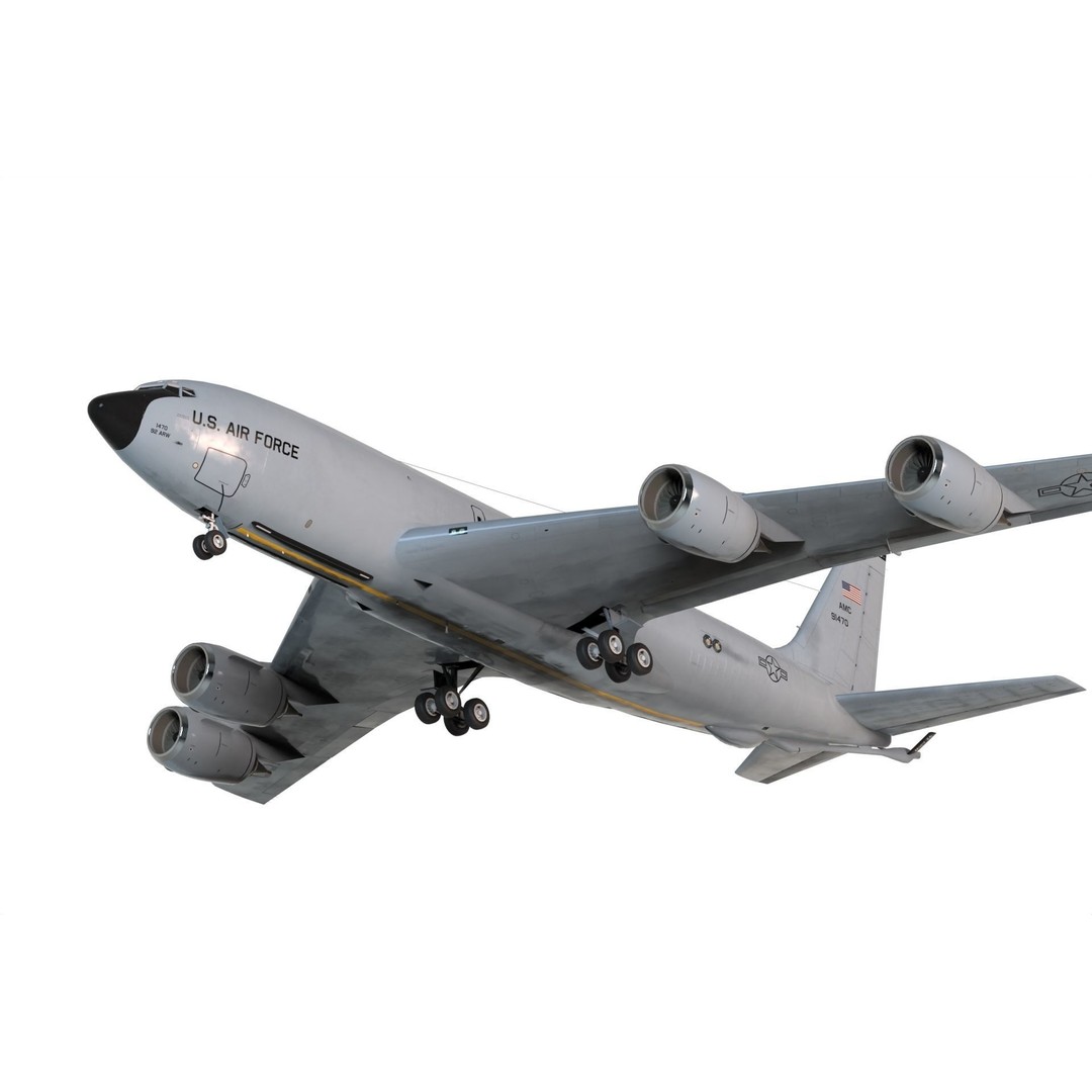 Boeing KC-135 Stratotanker 3D Model – Military Aircraft, PBR Textures, FBX - View 3