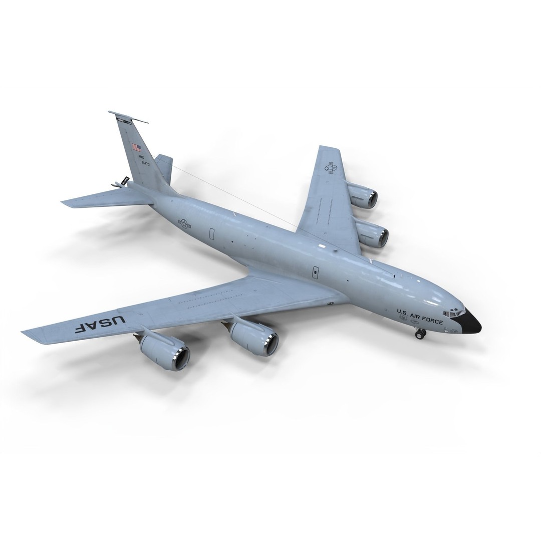 Boeing KC-135 Stratotanker 3D Model – Military Aircraft, PBR Textures, FBX - View 6