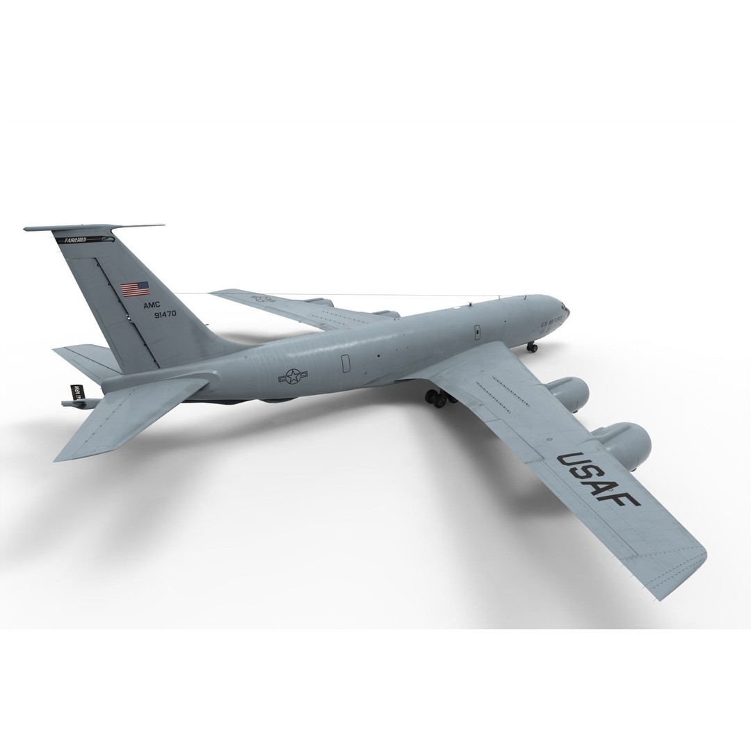 Boeing KC-135 Stratotanker 3D Model – Military Aircraft, PBR Textures, FBX - View 9