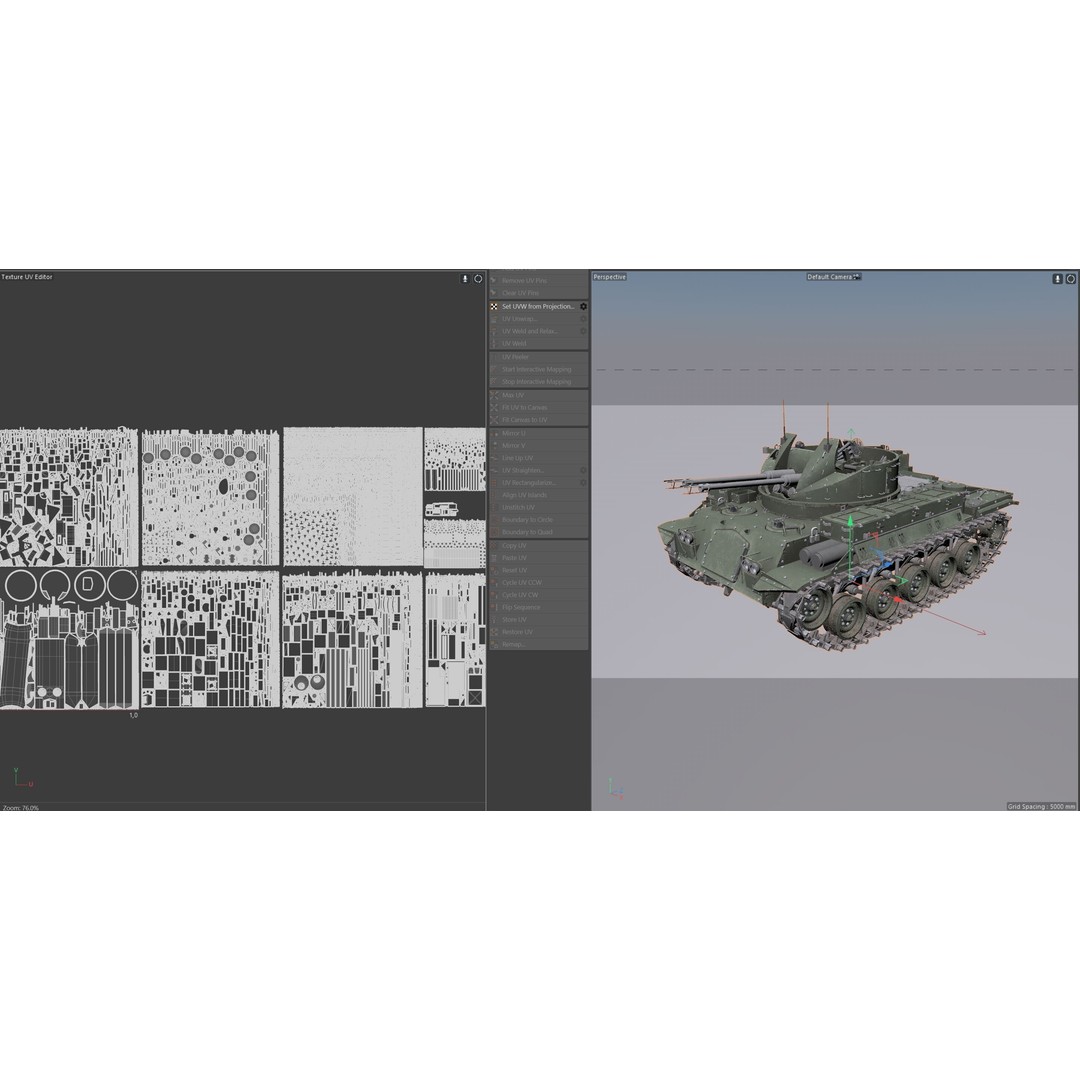 M42 Duster 3D Model – Low Poly Military Tank, FBX, Blender - View 12