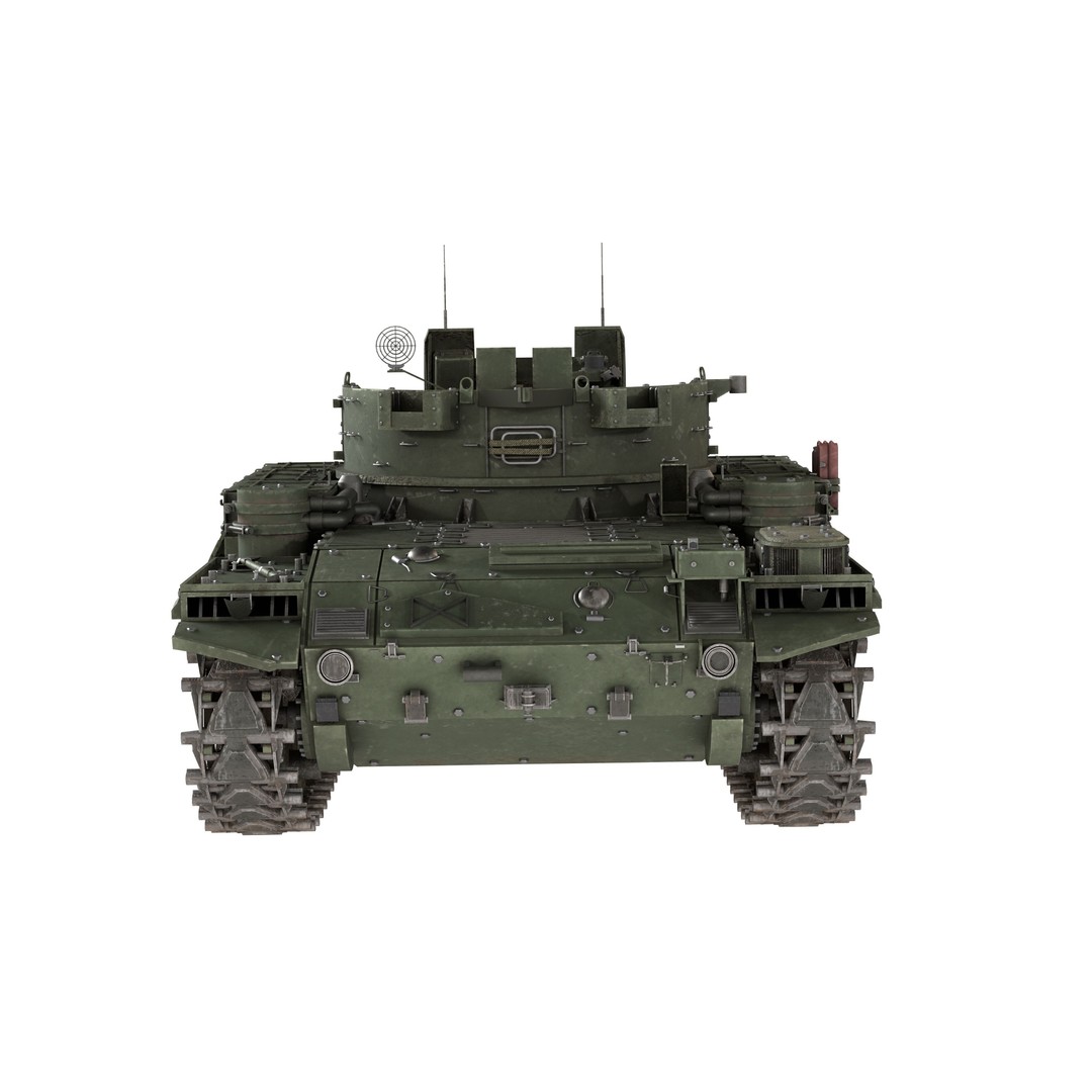 M42 Duster 3D Model – Low Poly Military Tank, FBX, Blender - View 9