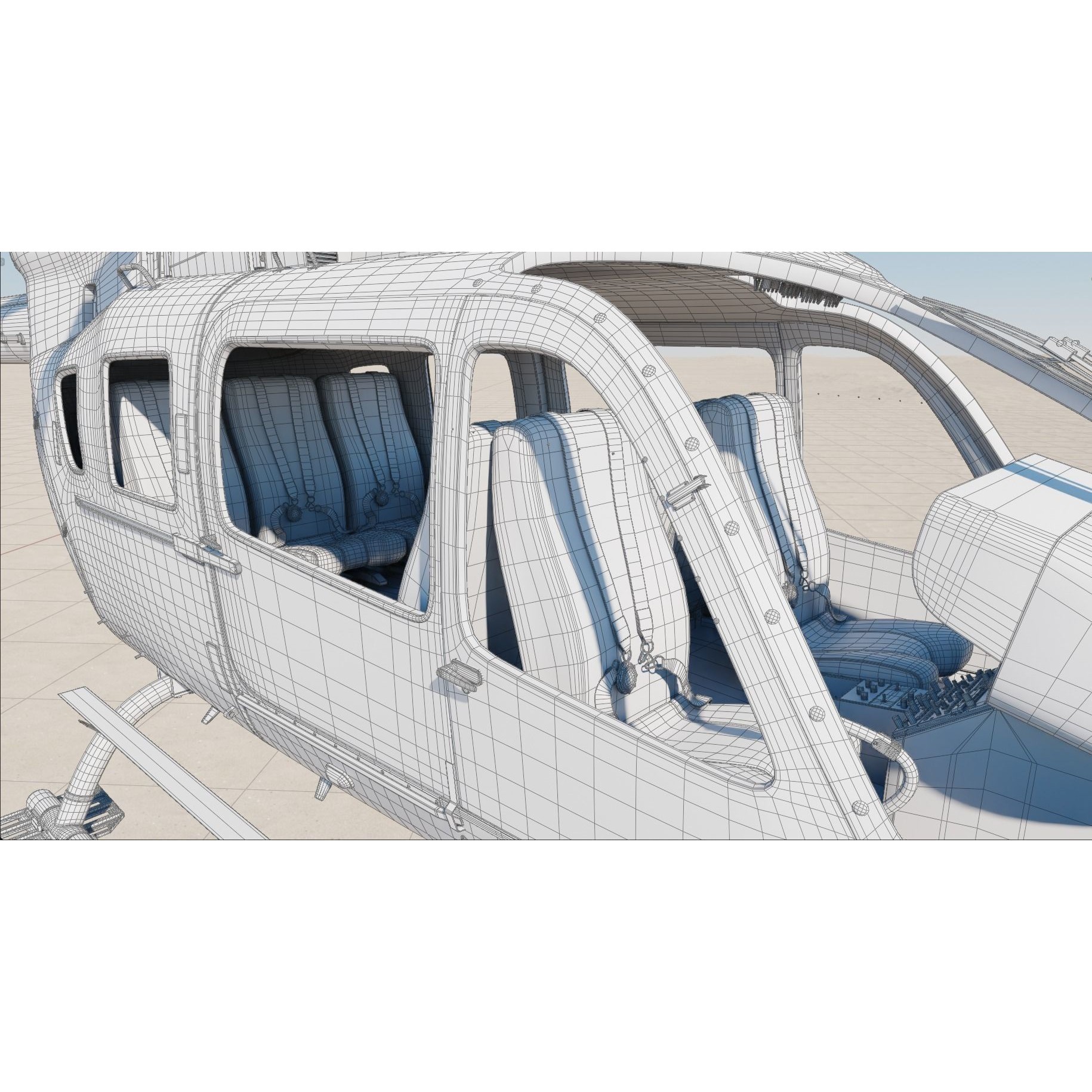 Airbus H145 - Rigged Game-Ready 3D Model