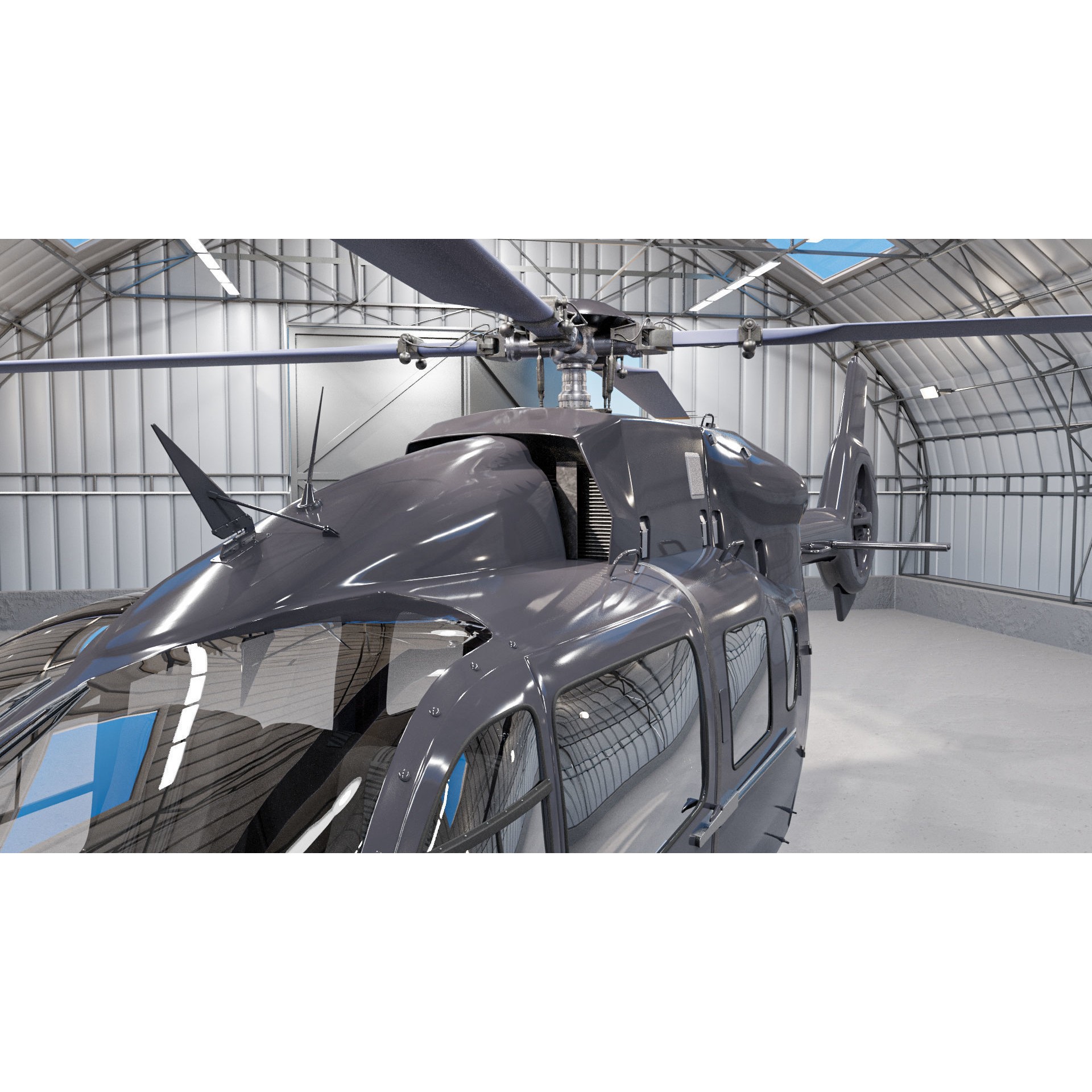 Airbus H145 - Rigged Game-Ready 3D Model - View 12