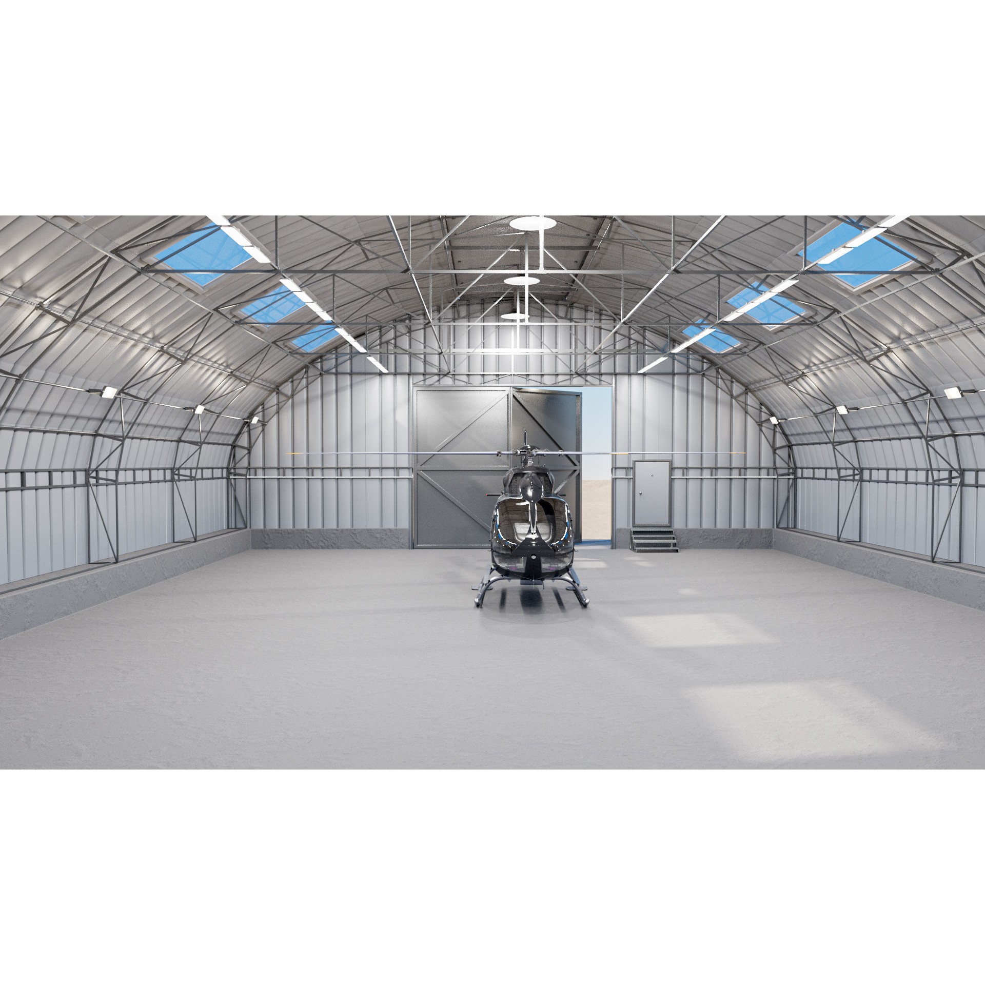 Airbus H145 - Rigged Game-Ready 3D Model - View 3