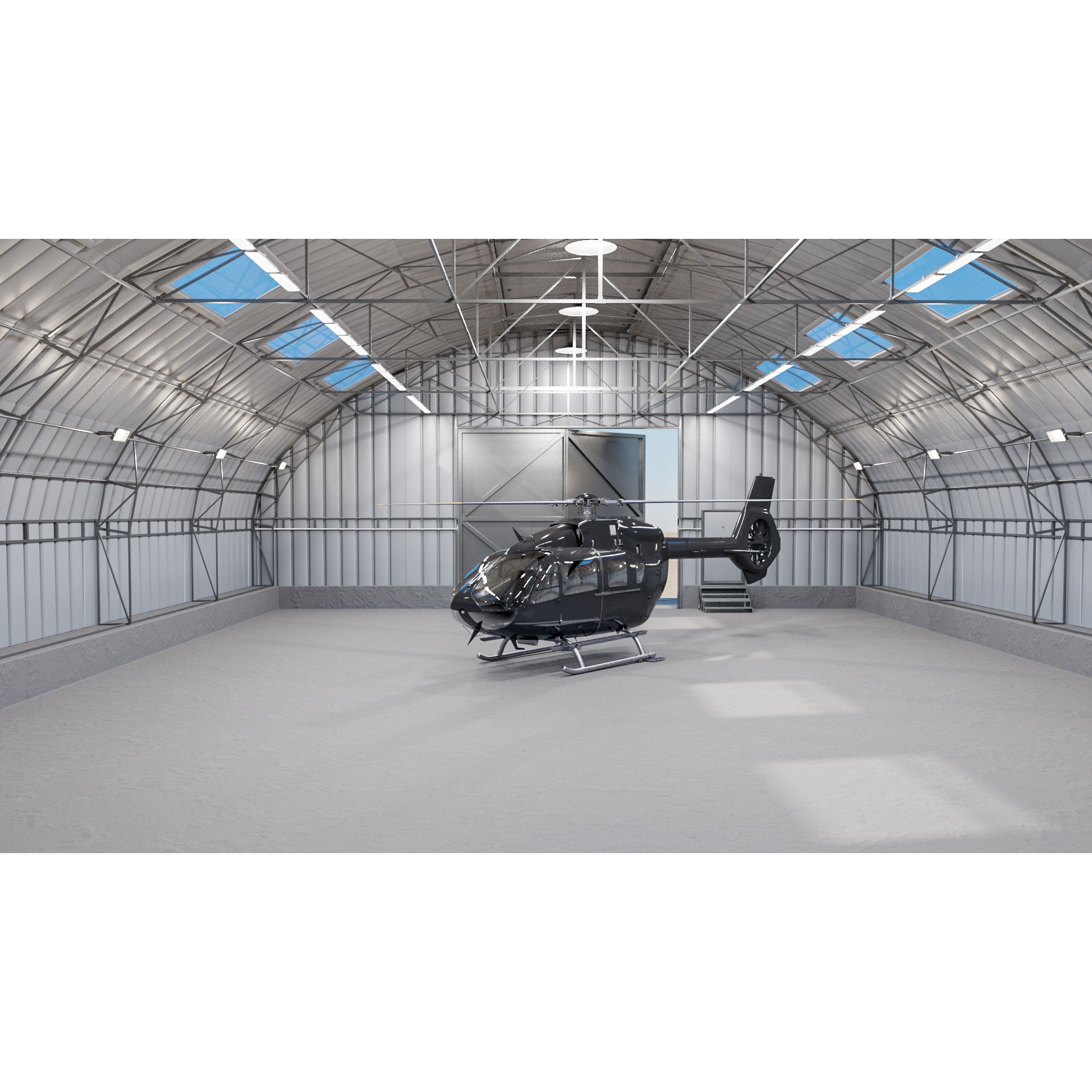 Airbus H145 - Rigged Game-Ready 3D Model - View 4