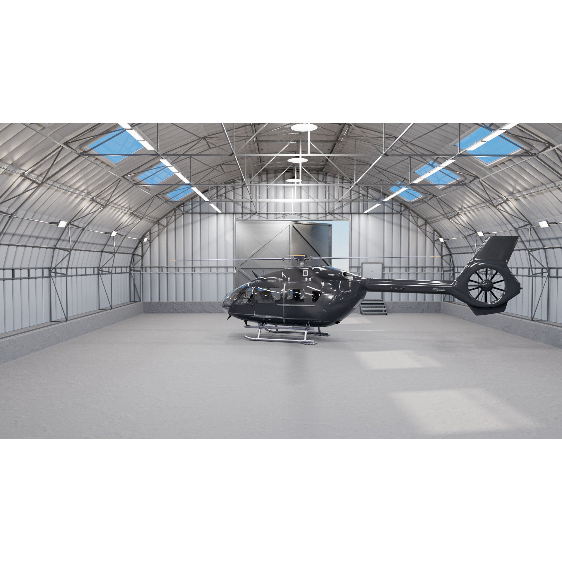 Airbus H145 - Rigged Game-Ready 3D Model - View 5