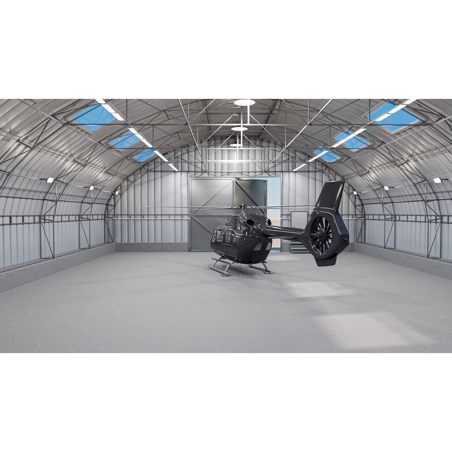 Airbus H145 - Rigged Game-Ready 3D Model - View 6