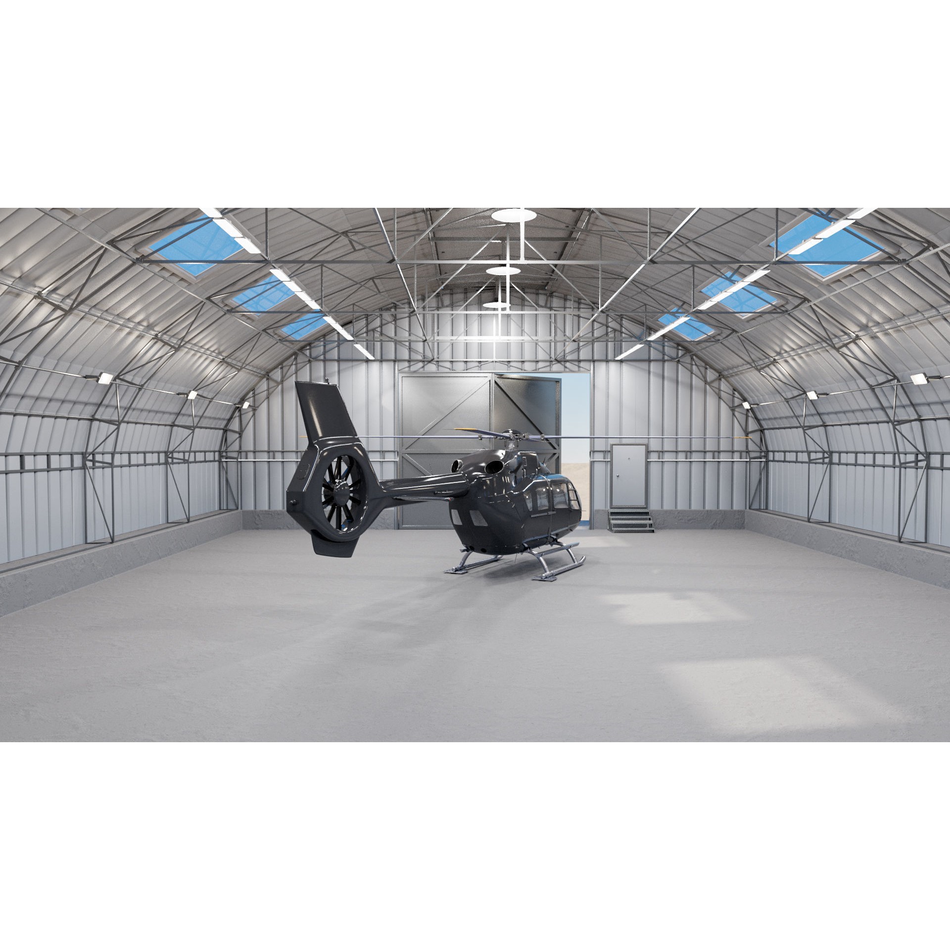 Airbus H145 - Rigged Game-Ready 3D Model - View 7