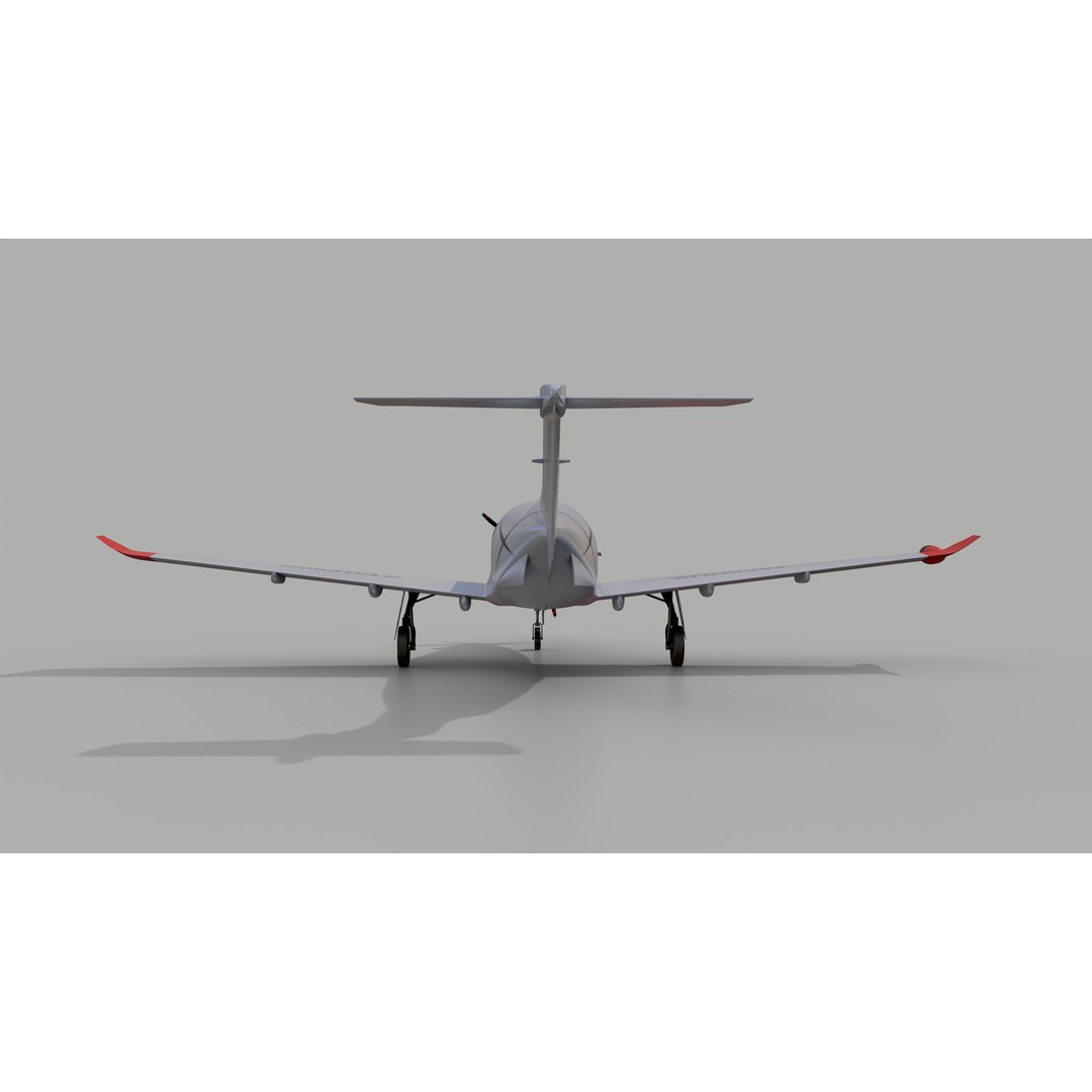 Pilatuse PC-12 3D Model – Low-Poly Aircraft Asset, FBX, PBR - View 7
